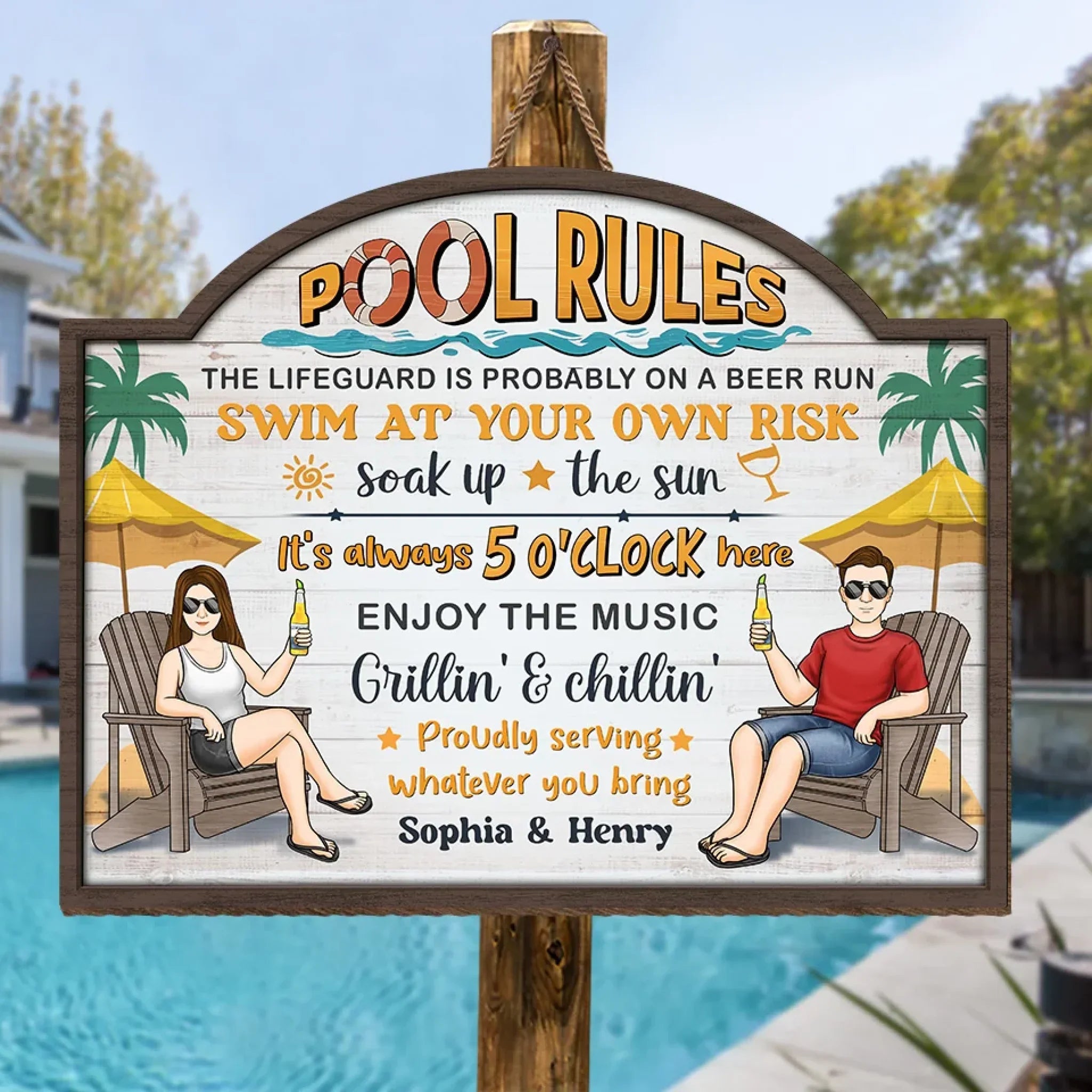 Cannonballs And Kisses - Couple Personalized Custom Home Decor Wood Sign - Gift For Husband Wife, Anniversary