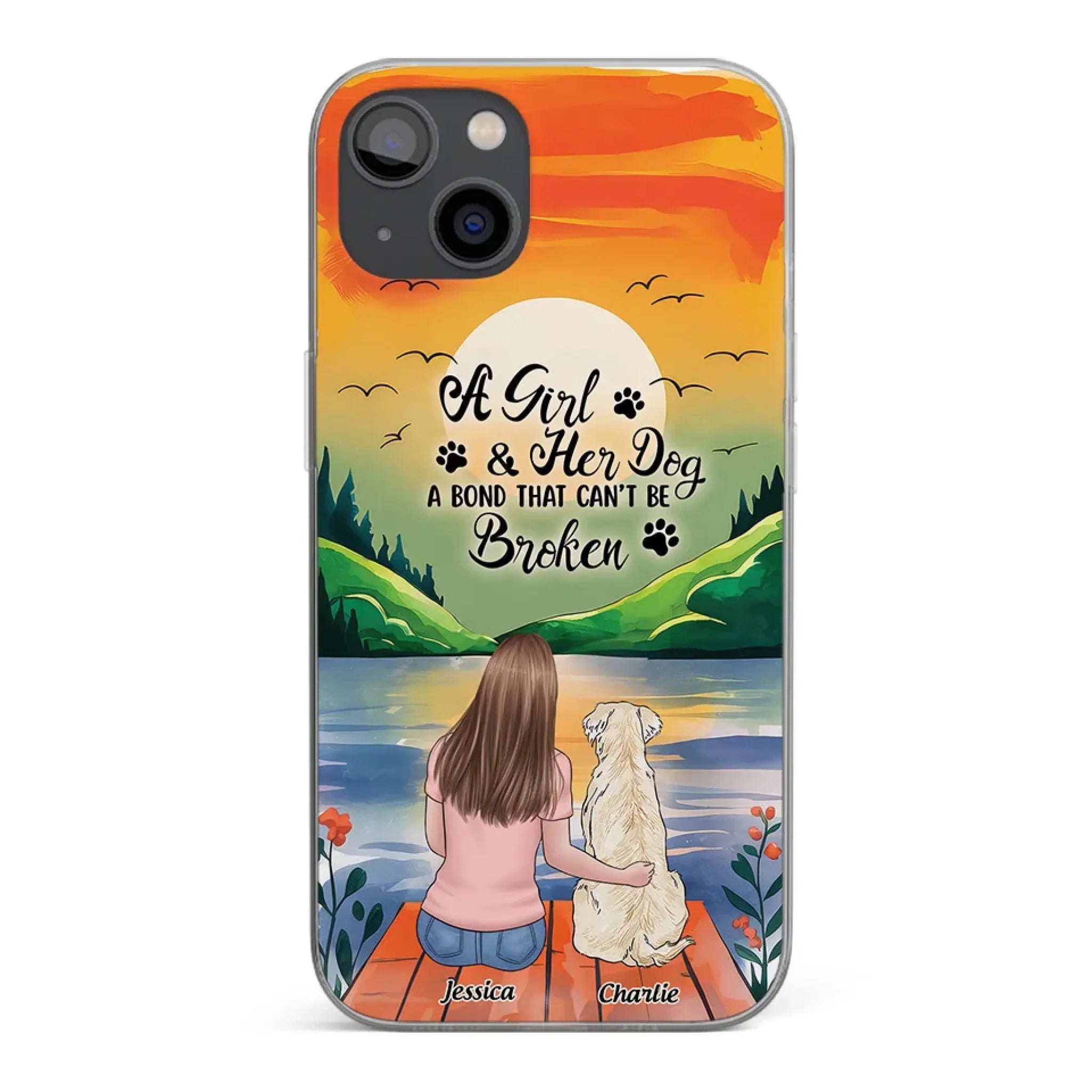 Paw-some Love - Dog Personalized Custom Clear Phone Case - Gift For Pet Owners, Pet Lovers