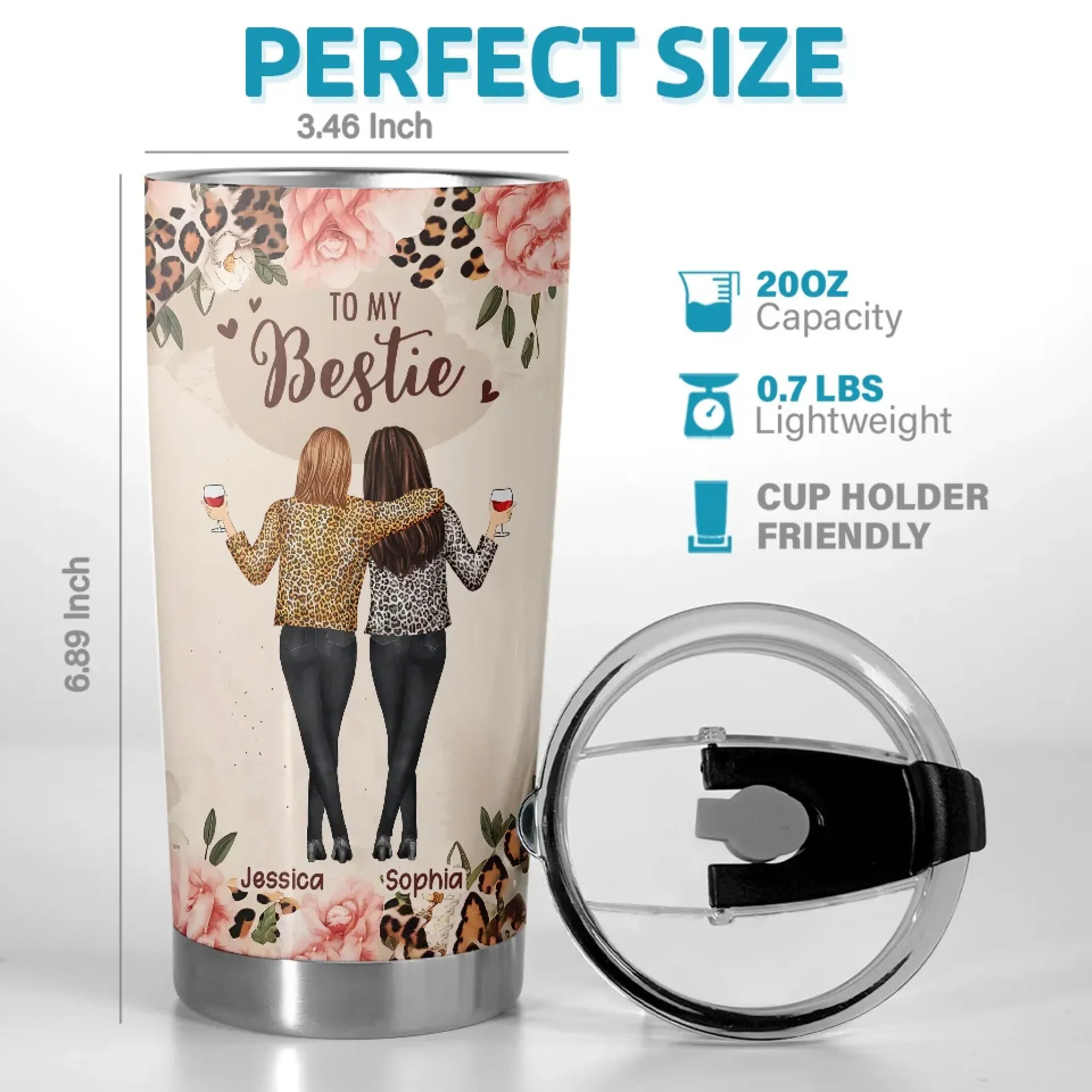 Forever My Favorite Human - Bestie Personalized Custom Tumbler - Gift For Best Friends, BFF, Sisters