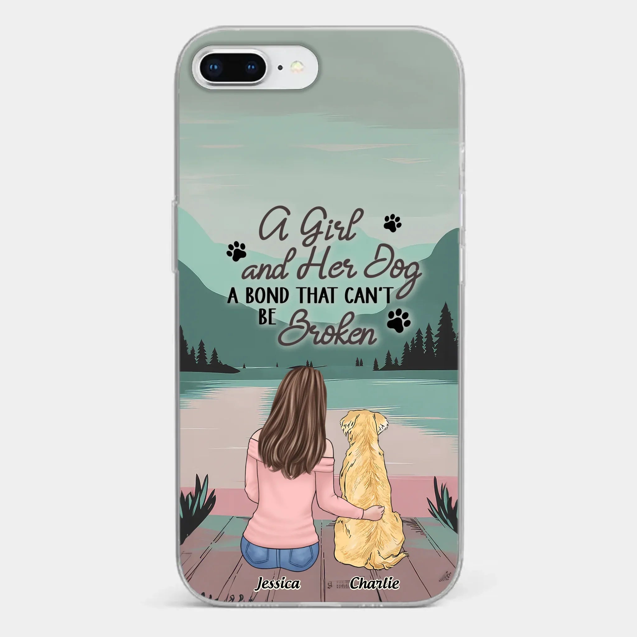 Tails Of Love - Dog Personalized Custom Clear Phone Case - Gift For Pet Owners, Pet Lovers
