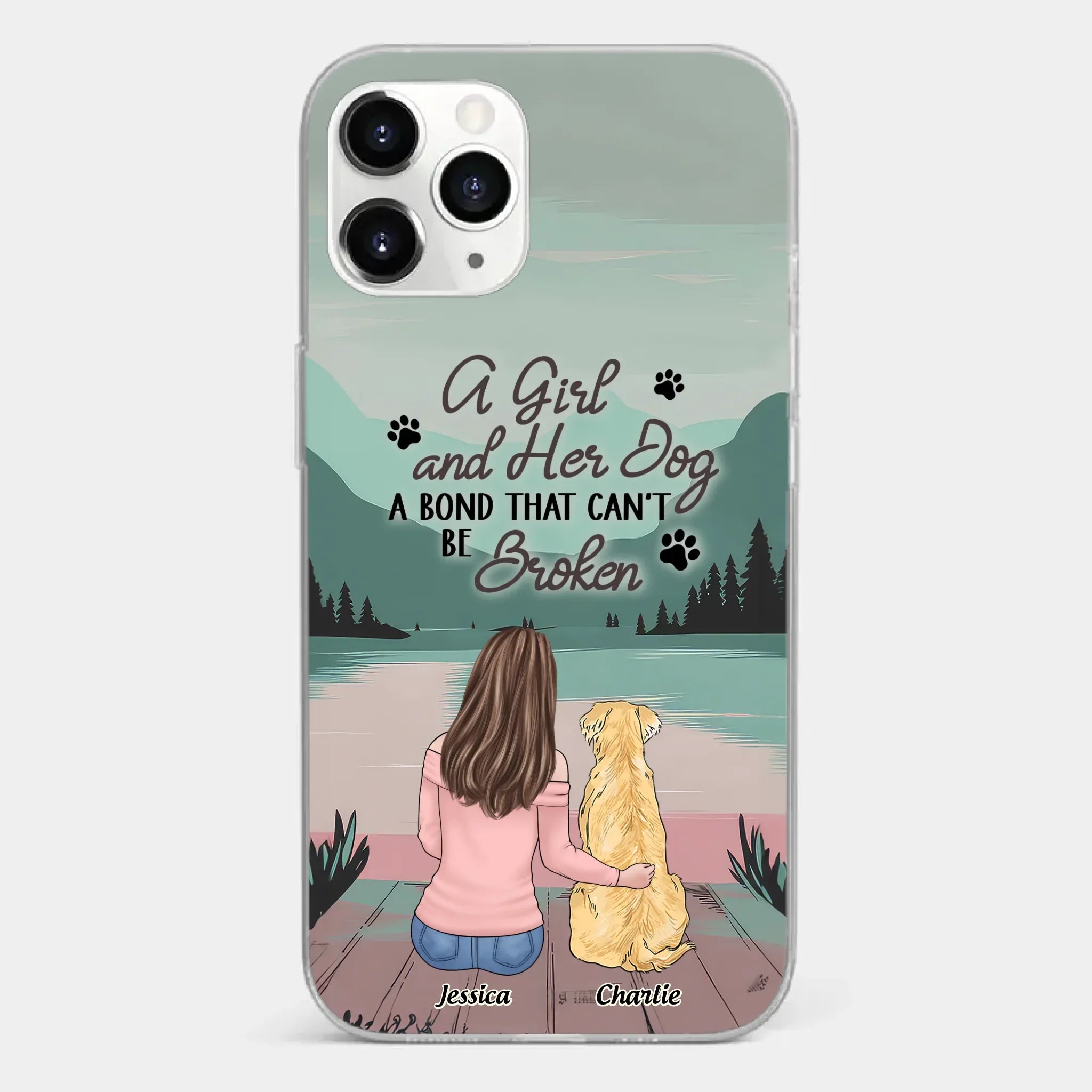 Tails Of Love - Dog Personalized Custom Clear Phone Case - Gift For Pet Owners, Pet Lovers