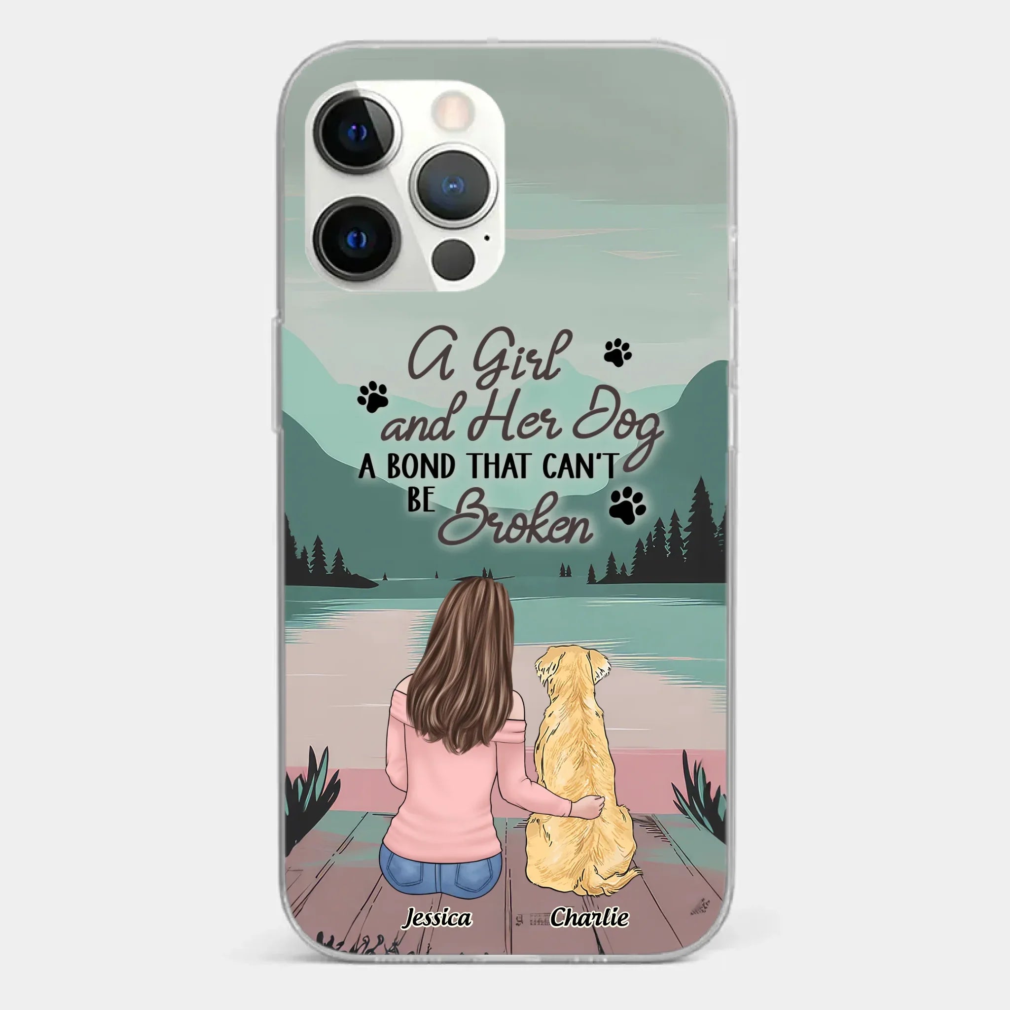 Tails Of Love - Dog Personalized Custom Clear Phone Case - Gift For Pet Owners, Pet Lovers