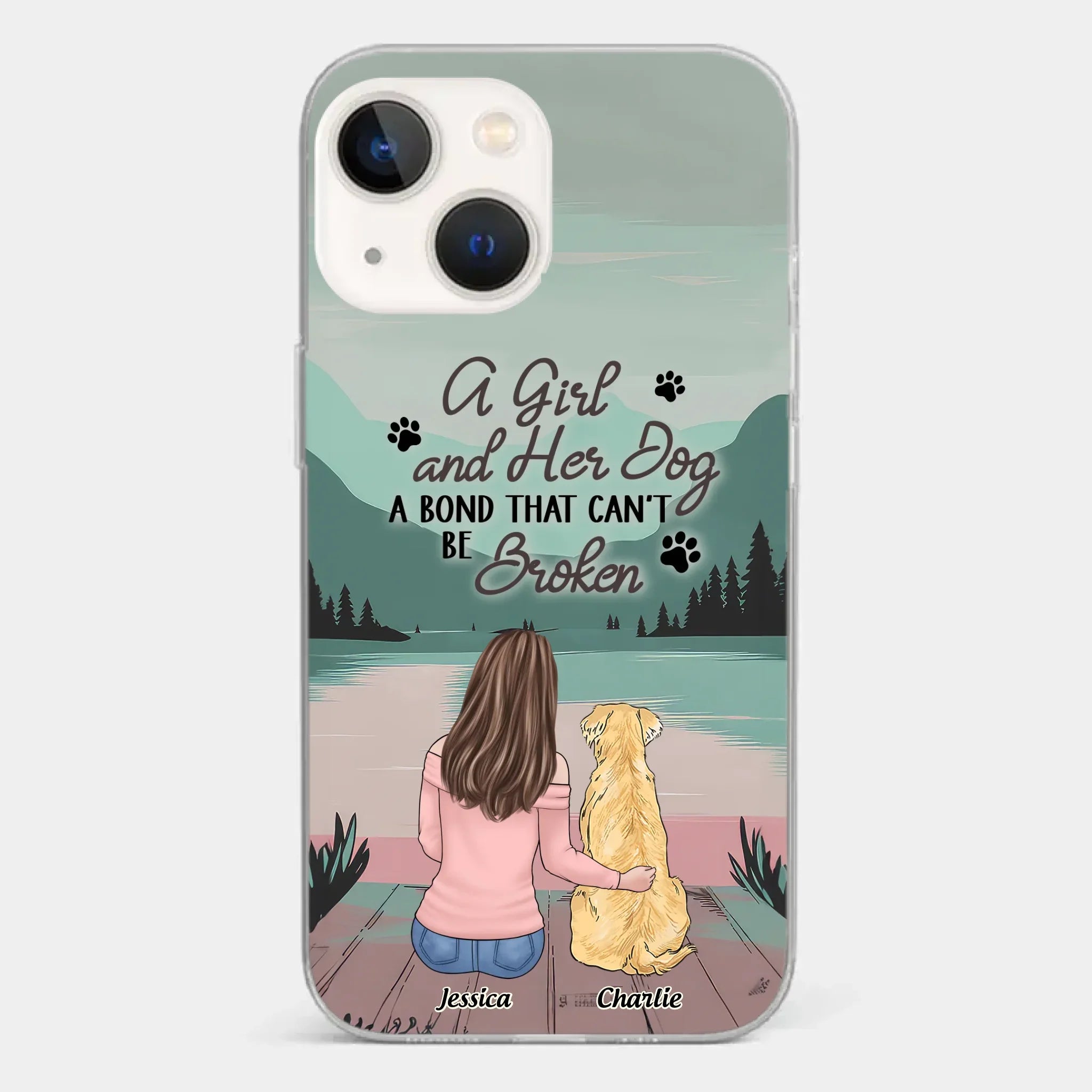 Tails Of Love - Dog Personalized Custom Clear Phone Case - Gift For Pet Owners, Pet Lovers