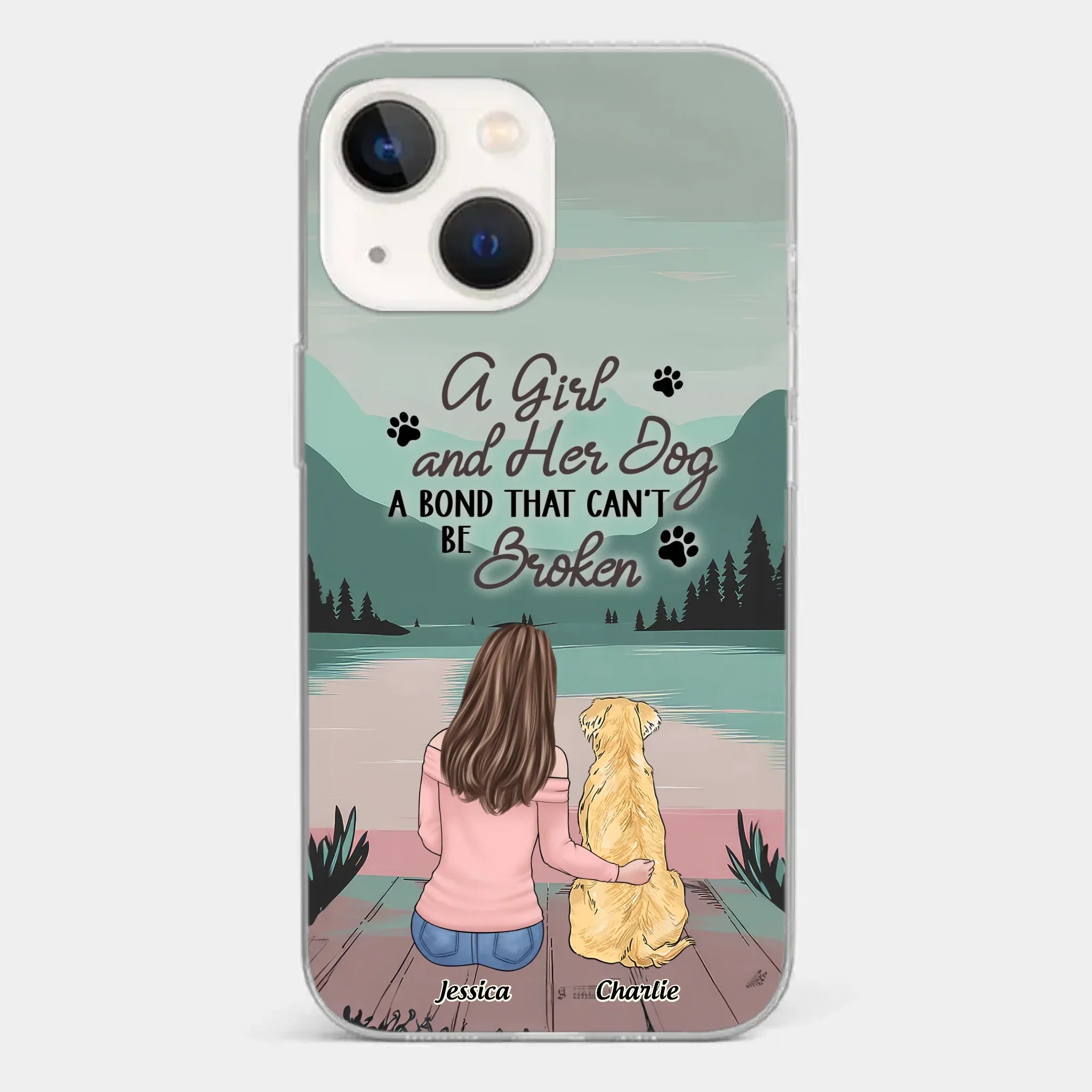 Tails Of Love - Dog Personalized Custom Clear Phone Case - Gift For Pet Owners, Pet Lovers