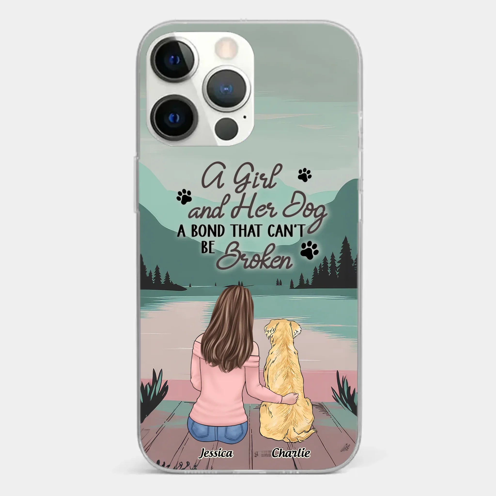 Tails Of Love - Dog Personalized Custom Clear Phone Case - Gift For Pet Owners, Pet Lovers