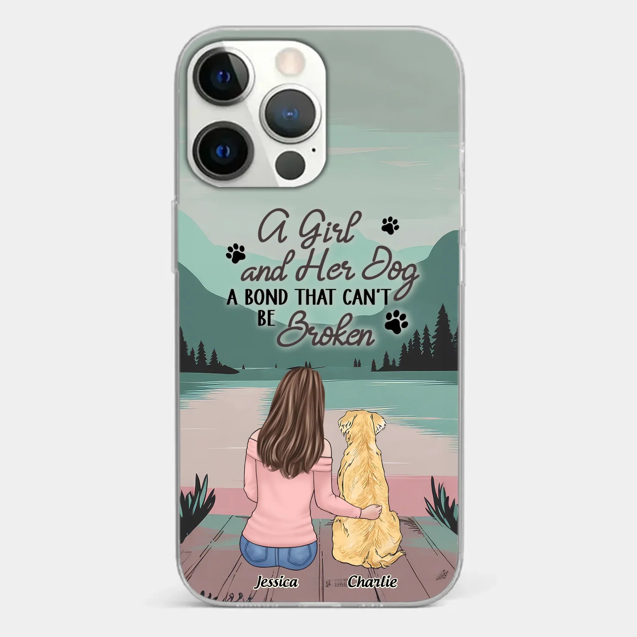 Tails Of Love - Dog Personalized Custom Clear Phone Case - Gift For Pet Owners, Pet Lovers