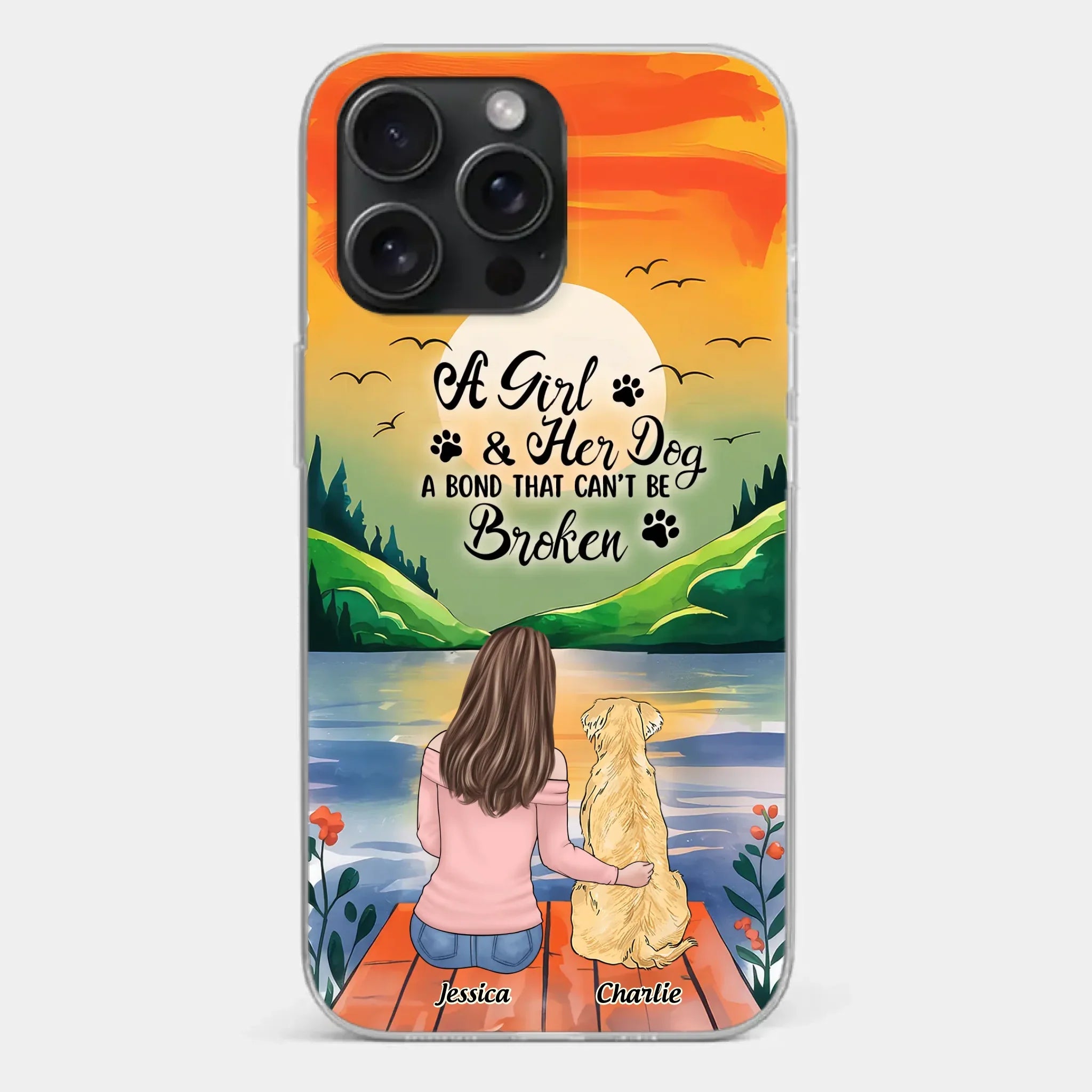 Paw-some Love - Dog Personalized Custom Clear Phone Case - Gift For Pet Owners, Pet Lovers