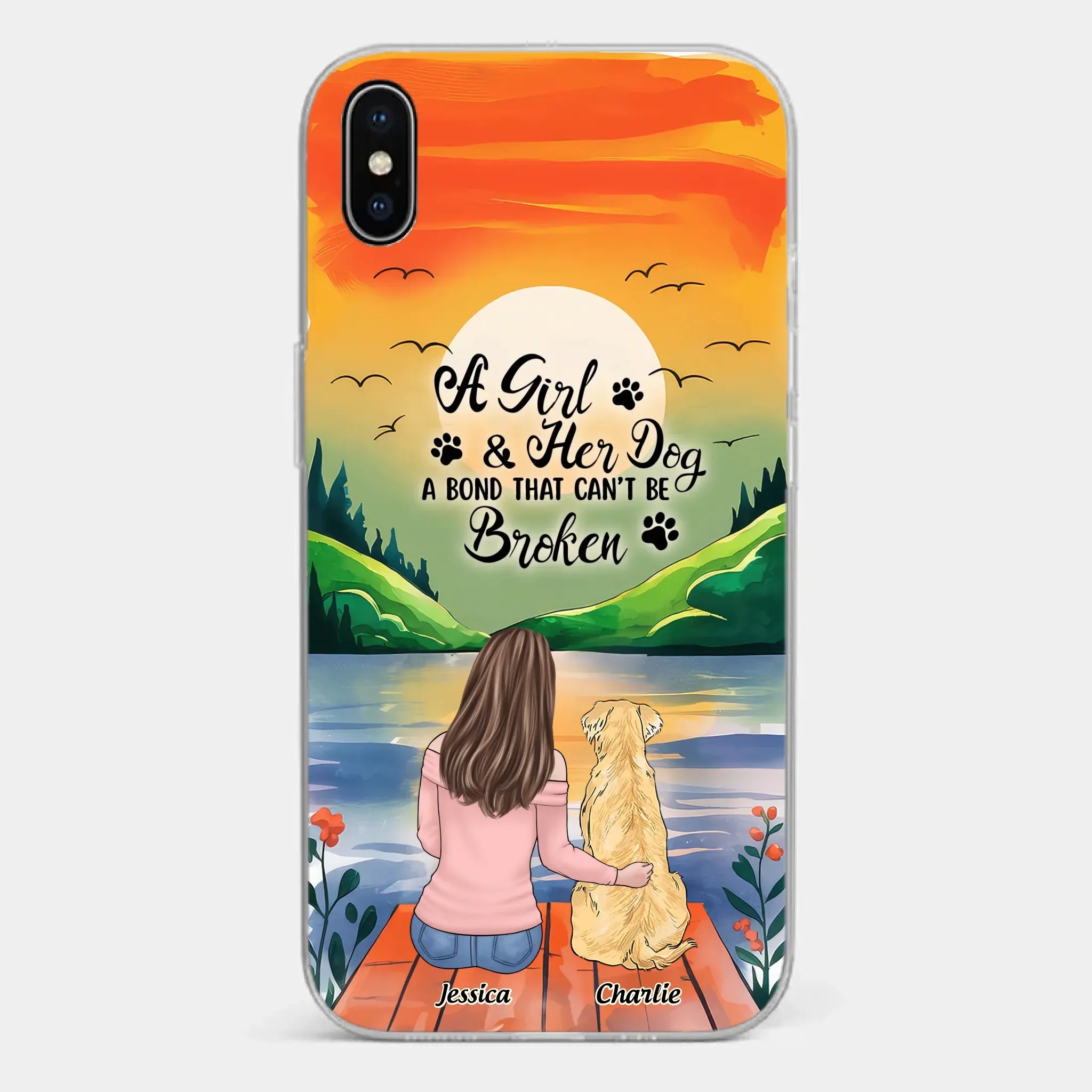 Paw-some Love - Dog Personalized Custom Clear Phone Case - Gift For Pet Owners, Pet Lovers