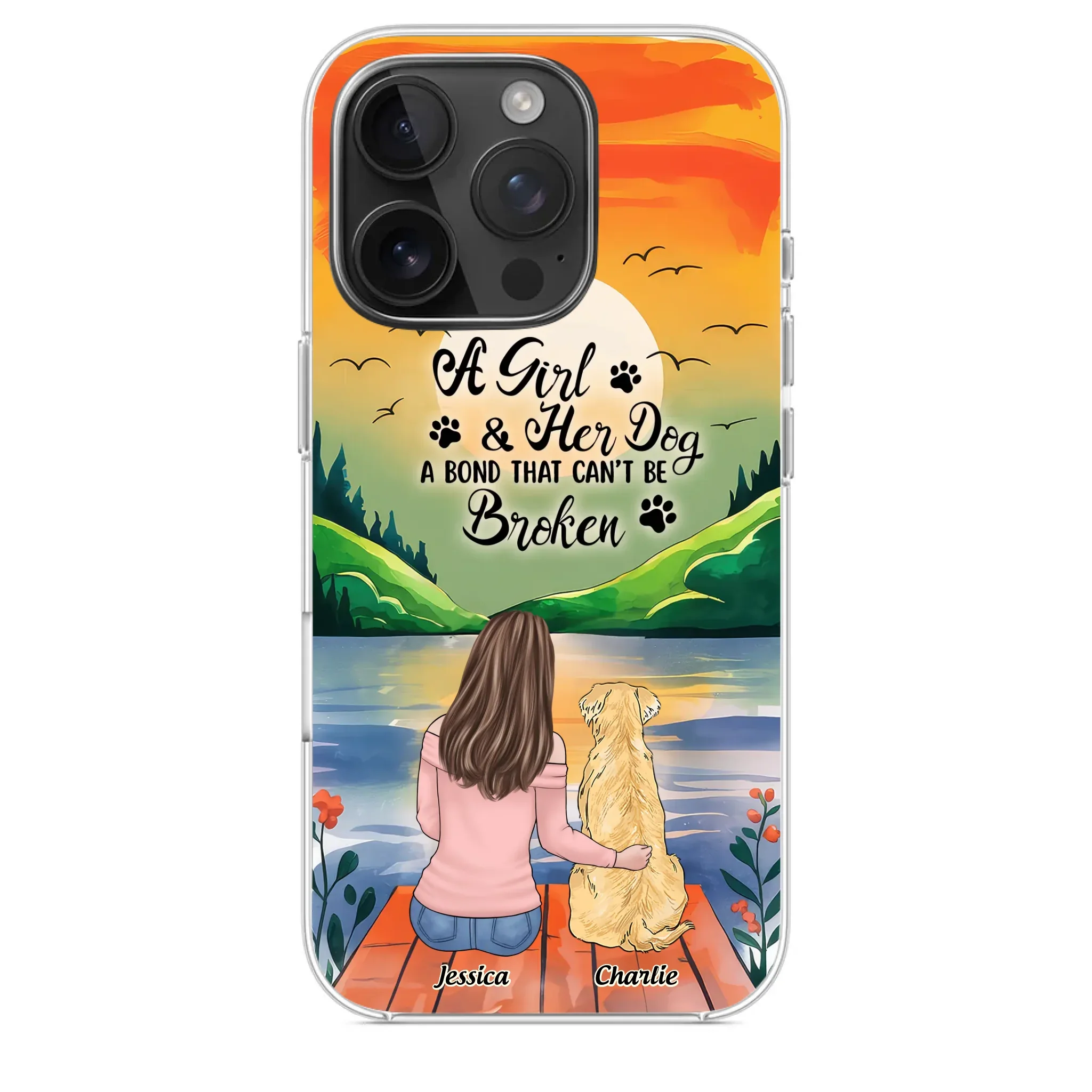 Paw-some Love - Dog Personalized Custom Clear Phone Case - Gift For Pet Owners, Pet Lovers