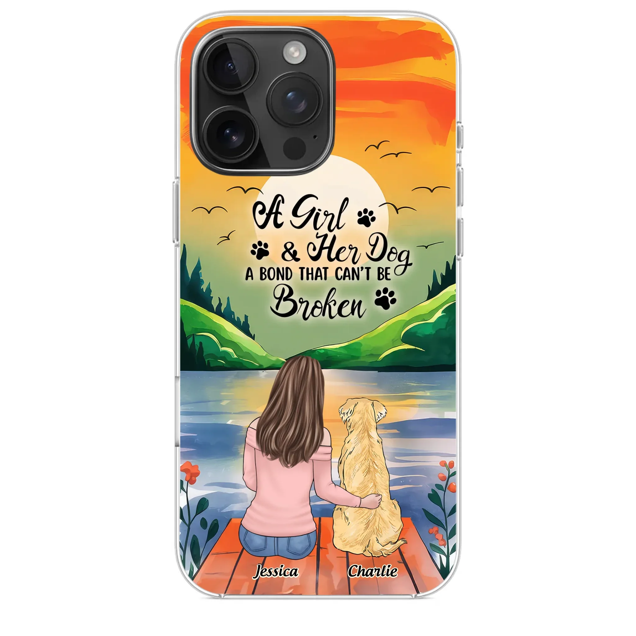Paw-some Love - Dog Personalized Custom Clear Phone Case - Gift For Pet Owners, Pet Lovers
