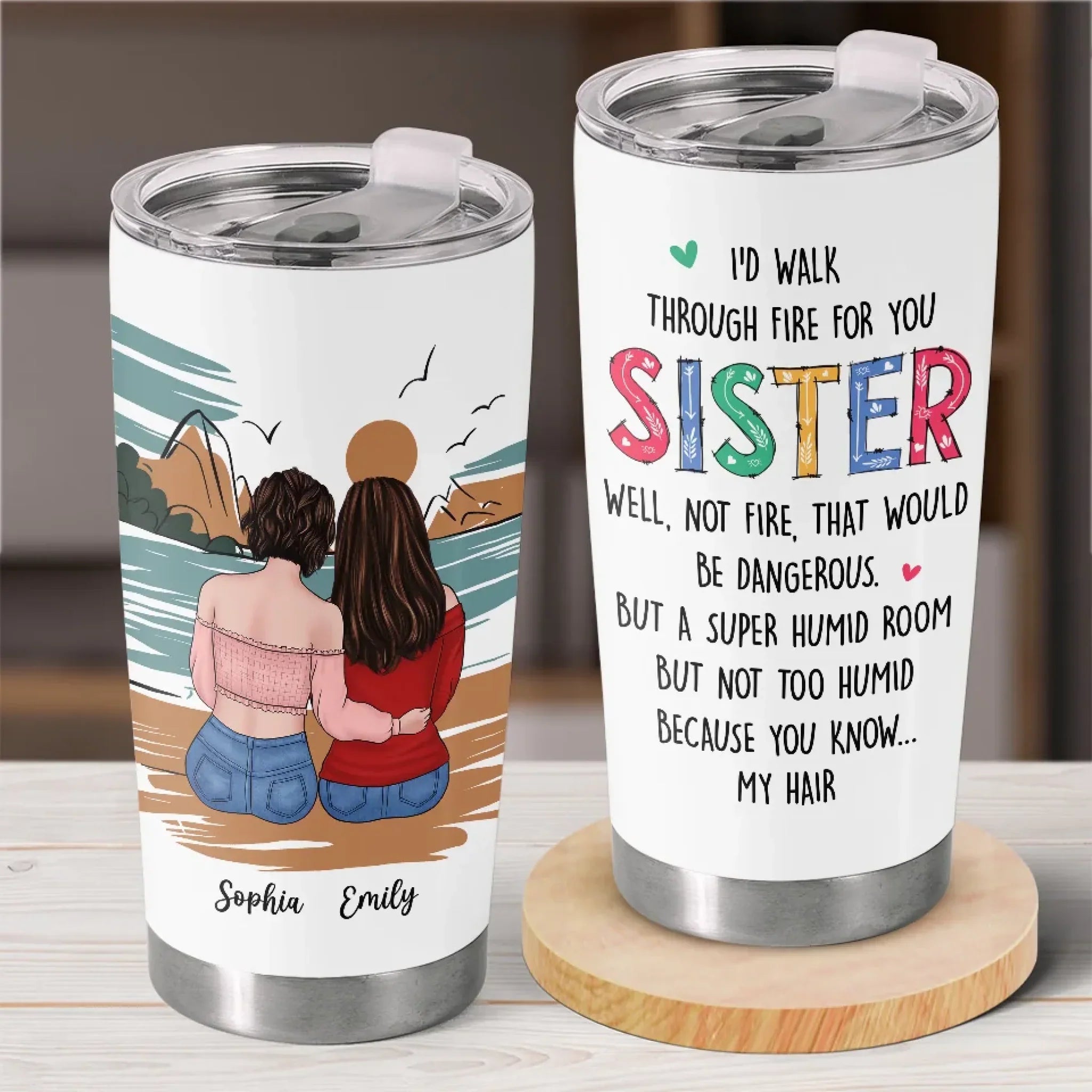 A Thoughtful Gift For Your Besties - Bestie Personalized Custom Tumbler - Gift For Best Friends, BFF, Sisters