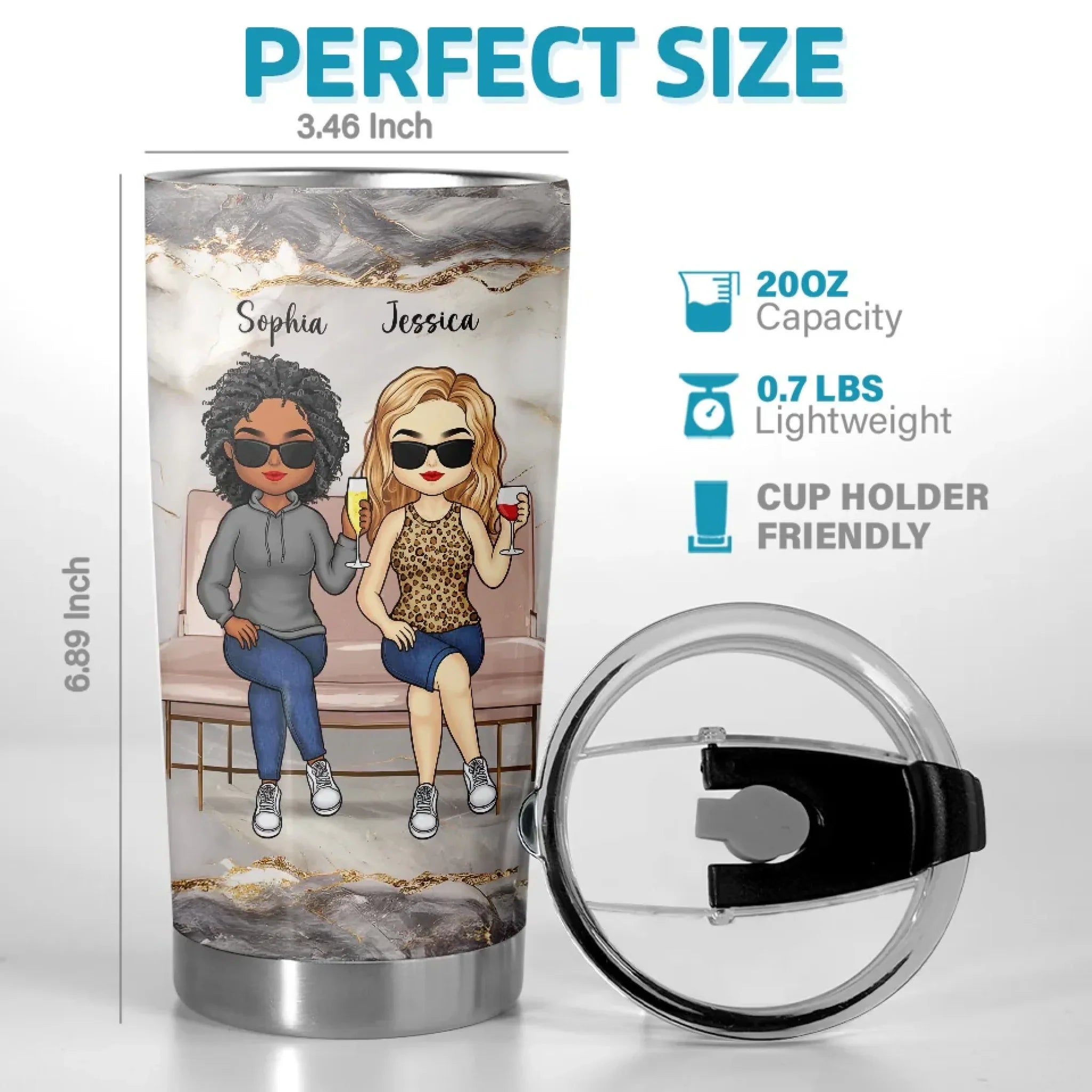 Friends Who Slay Together, Stay Together - Bestie Personalized Custom Tumbler - Gift For Best Friends, BFF, Sisters