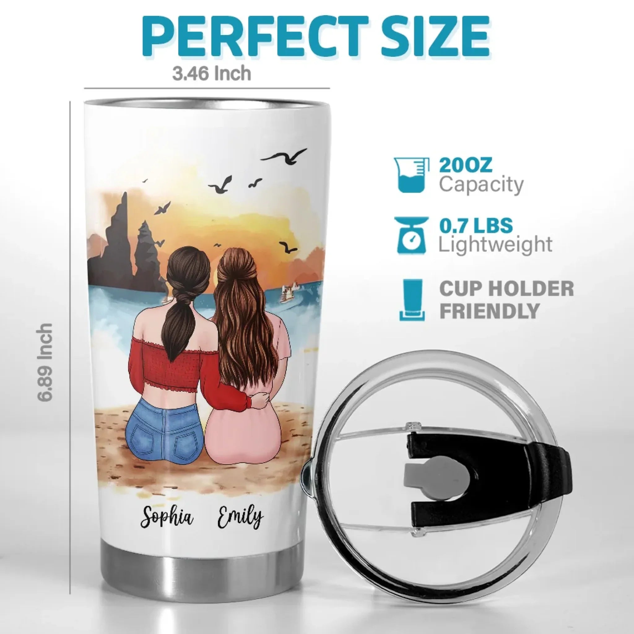 For The Besties Who Make Life Unforgettable - Bestie Personalized Custom Tumbler - Gift For Best Friends, BFF, Sisters