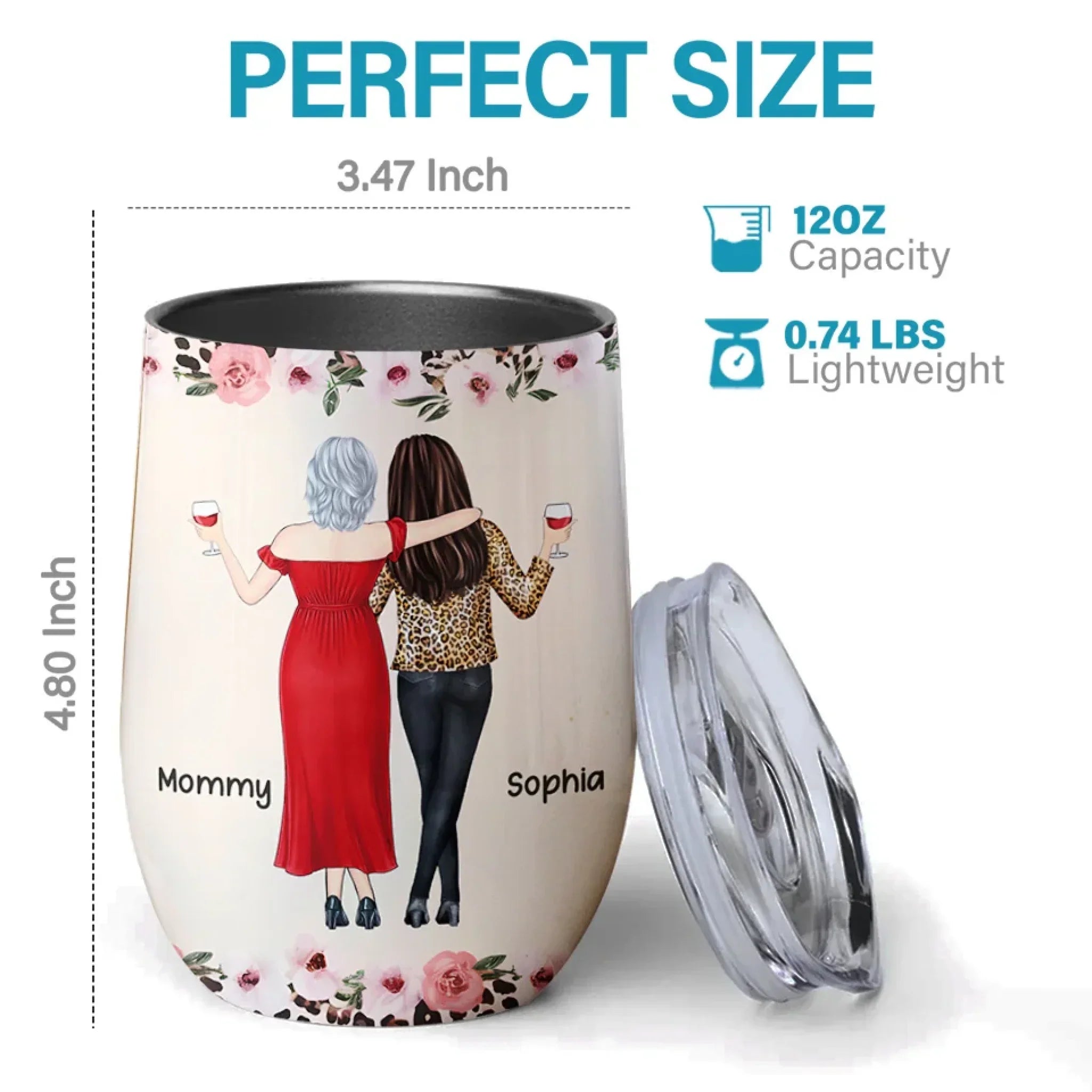 Don’t Forget How Awesome You Are - Family Personalized Custom Wine Tumbler - Gift For Mom, Daughter