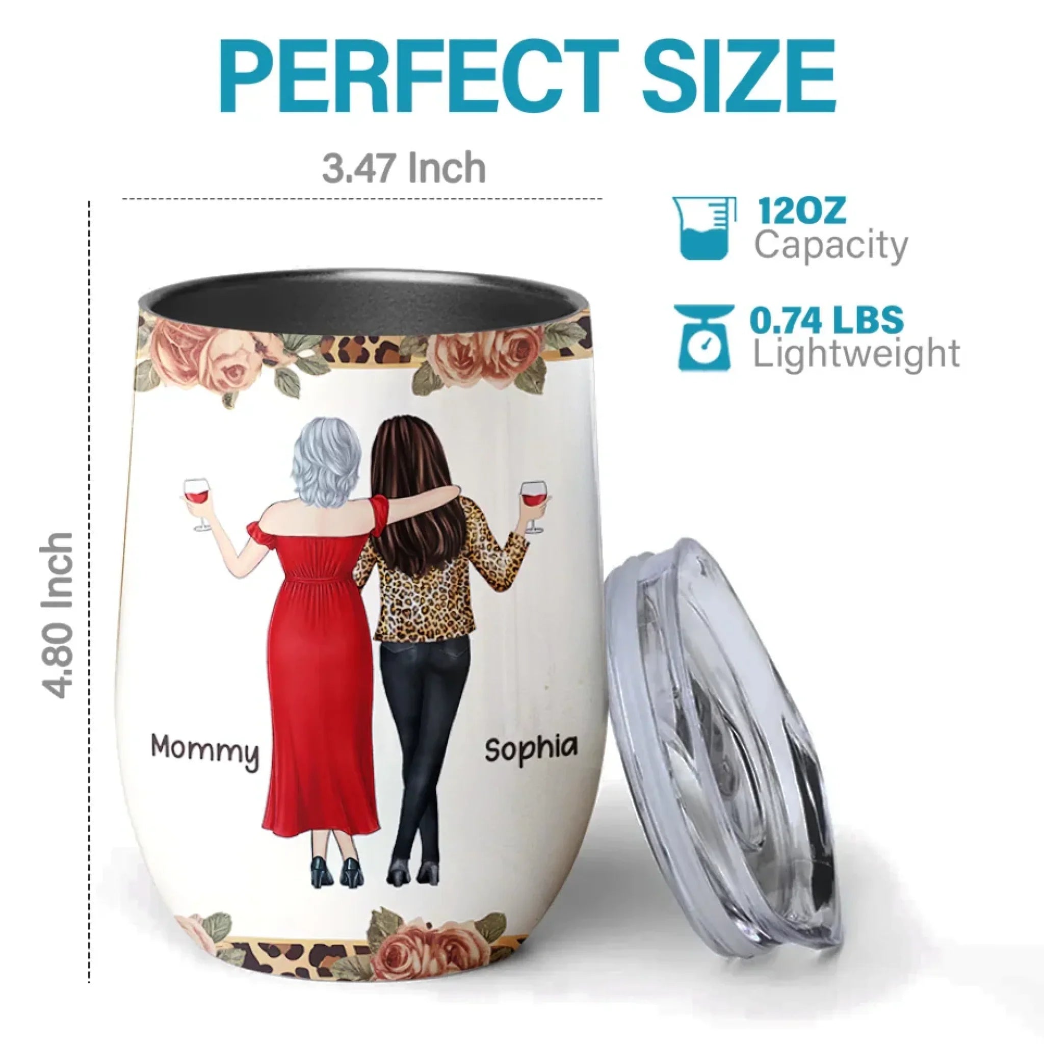 Never Forget How Amazing You Are - Family Personalized Custom Wine Tumbler - Gift For Mom, Daughter