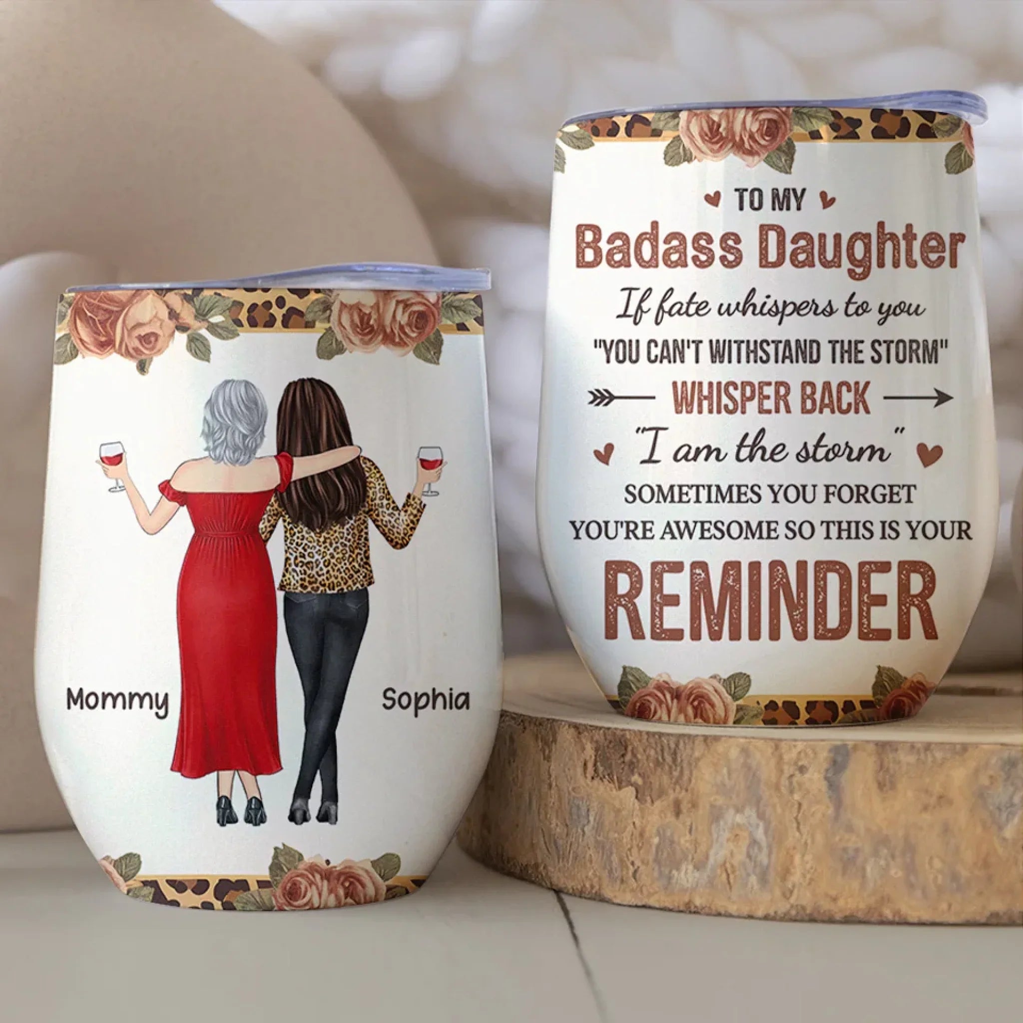 Never Forget How Amazing You Are - Family Personalized Custom Wine Tumbler - Gift For Mom, Daughter