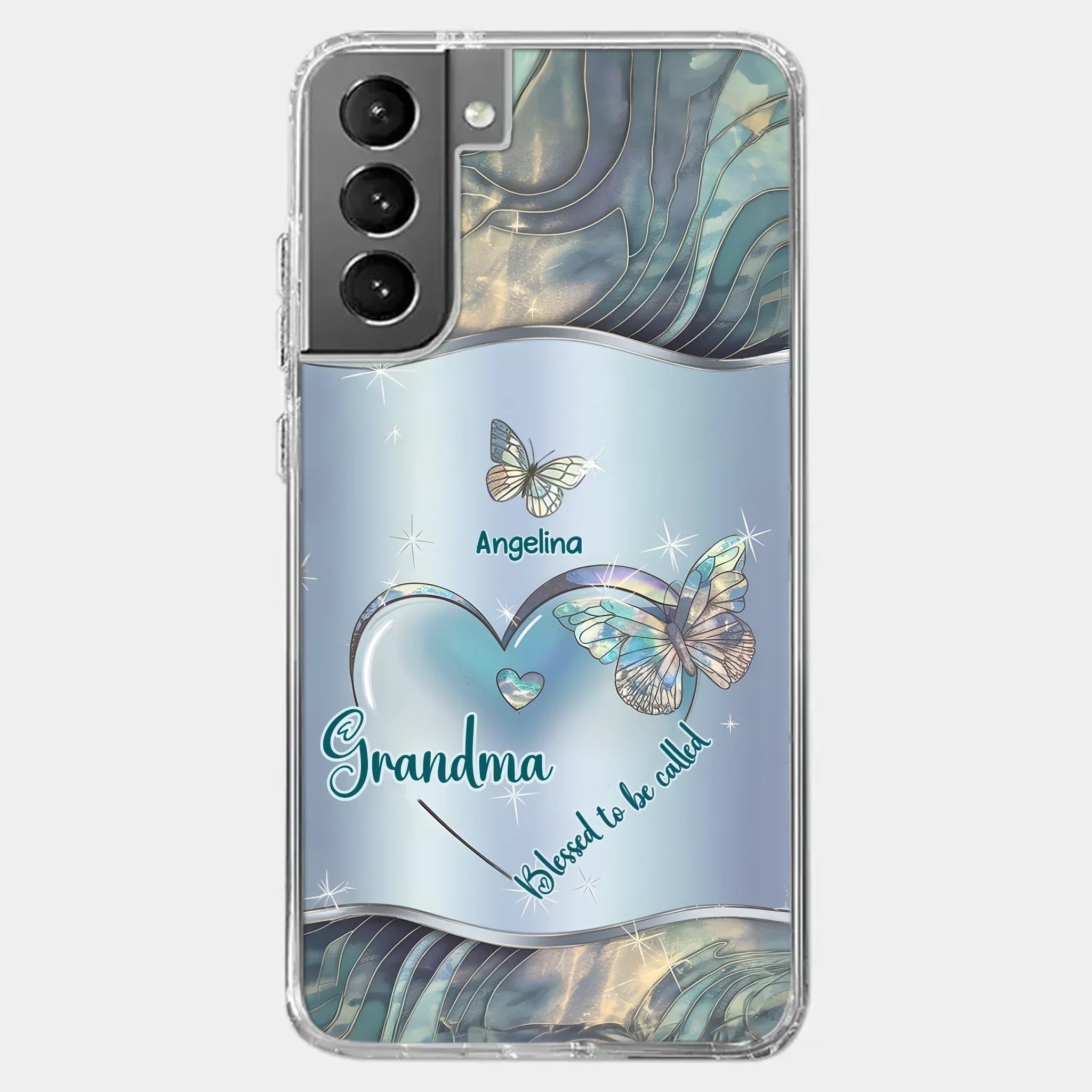 Blessed To Be Called A Grandma - Family Personalized Custom Clear Phone Case - Gift For Mom, Grandma