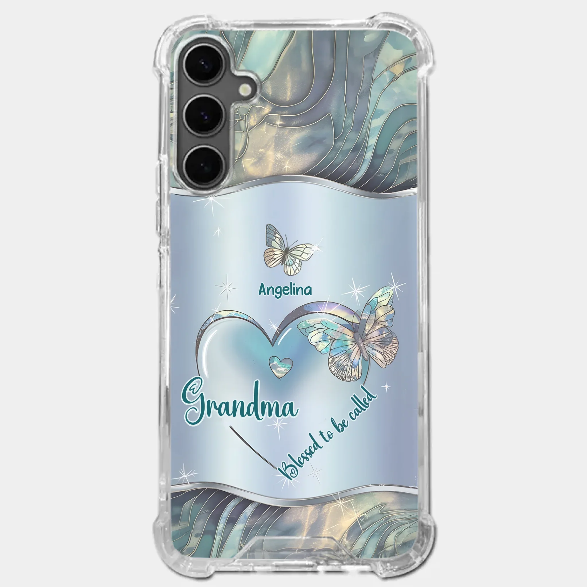 Blessed To Be Called A Grandma - Family Personalized Custom Clear Phone Case - Gift For Mom, Grandma
