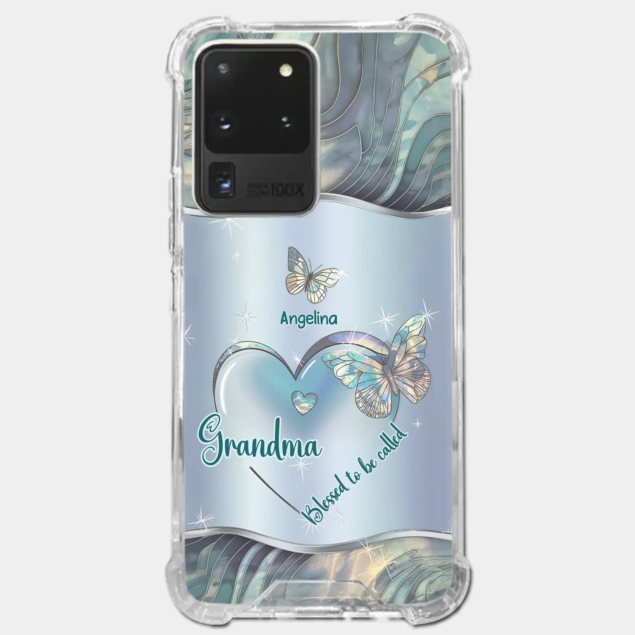 Blessed To Be Called A Grandma - Family Personalized Custom Clear Phone Case - Gift For Mom, Grandma