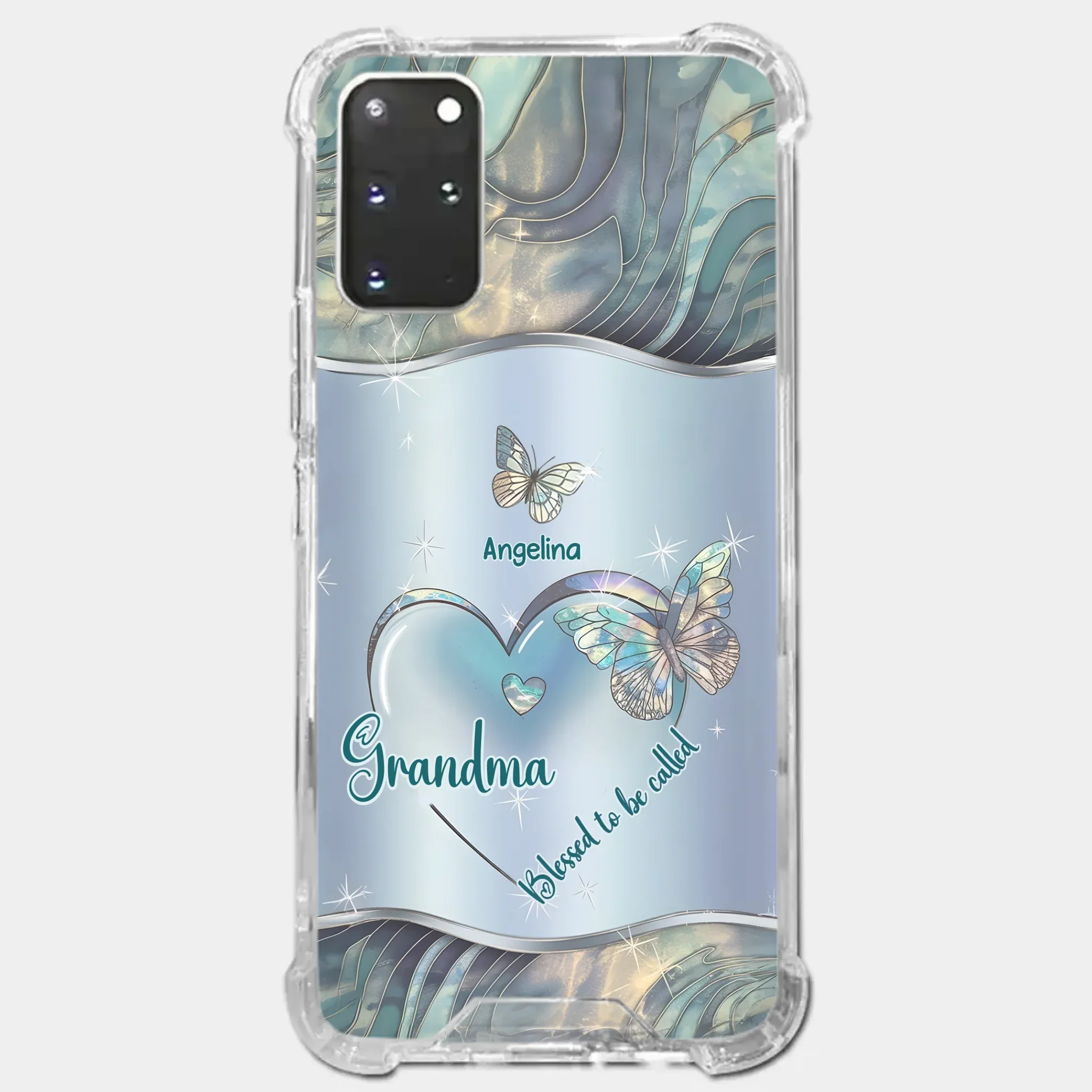 Blessed To Be Called A Grandma - Family Personalized Custom Clear Phone Case - Gift For Mom, Grandma