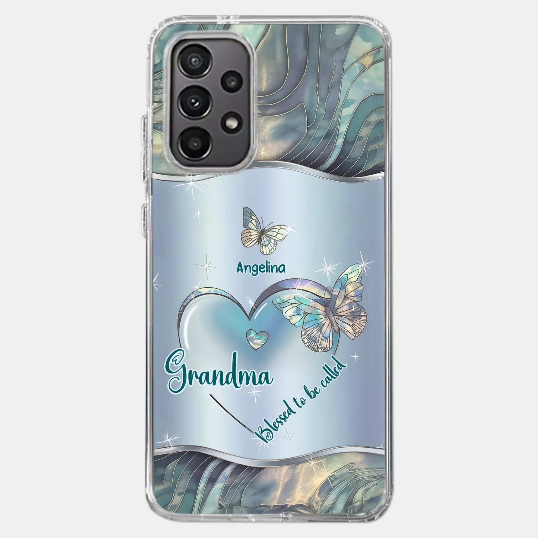 Blessed To Be Called A Grandma - Family Personalized Custom Clear Phone Case - Gift For Mom, Grandma