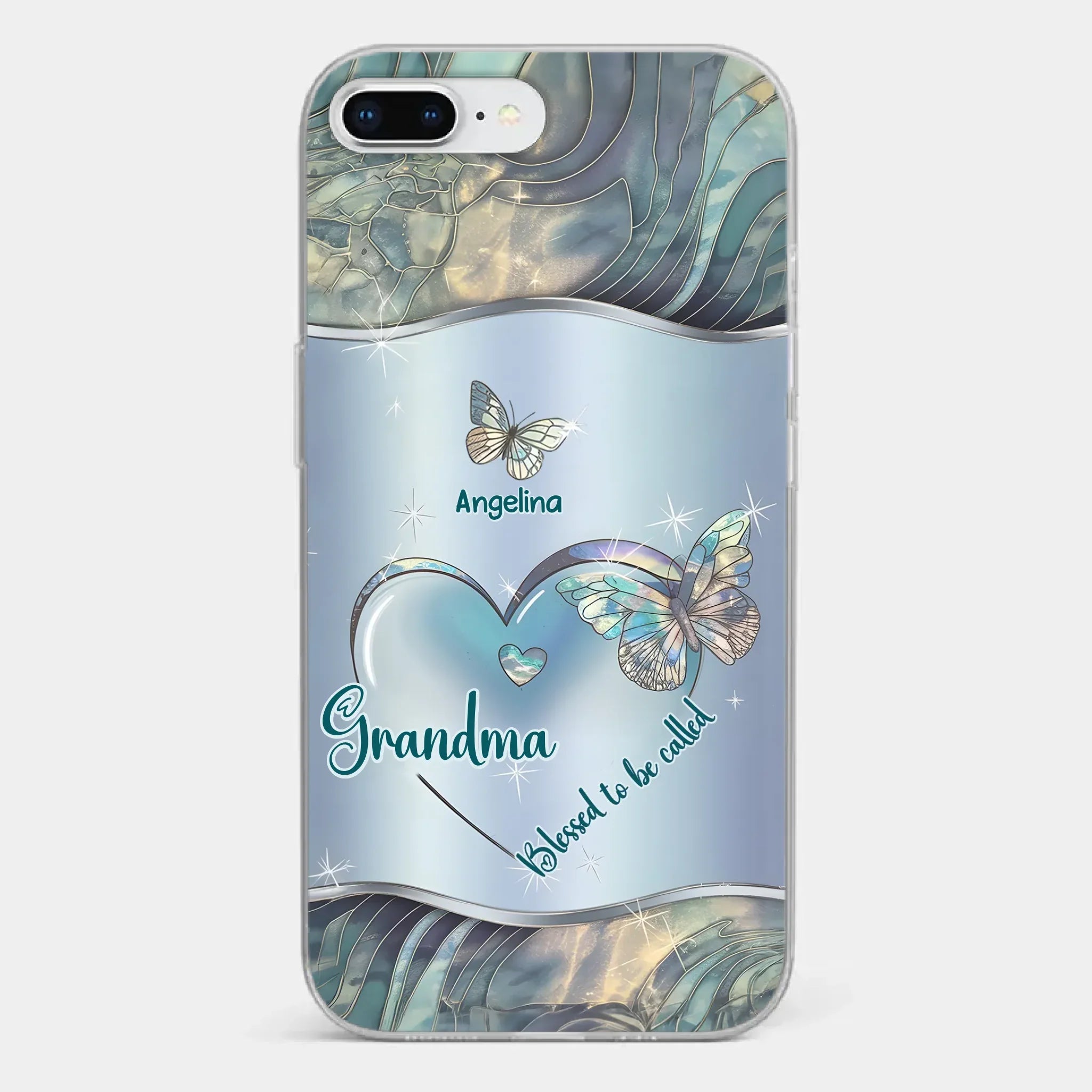 Blessed To Be Called A Grandma - Family Personalized Custom Clear Phone Case - Gift For Mom, Grandma