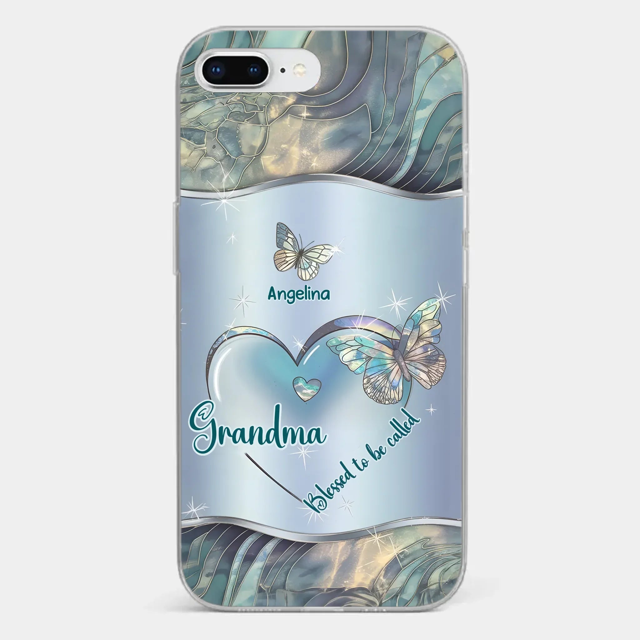 Blessed To Be Called A Grandma - Family Personalized Custom Clear Phone Case - Gift For Mom, Grandma