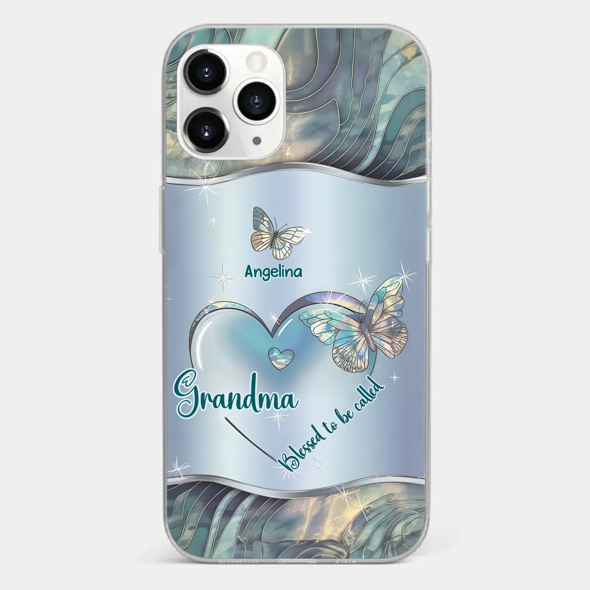 Blessed To Be Called A Grandma - Family Personalized Custom Clear Phone Case - Gift For Mom, Grandma