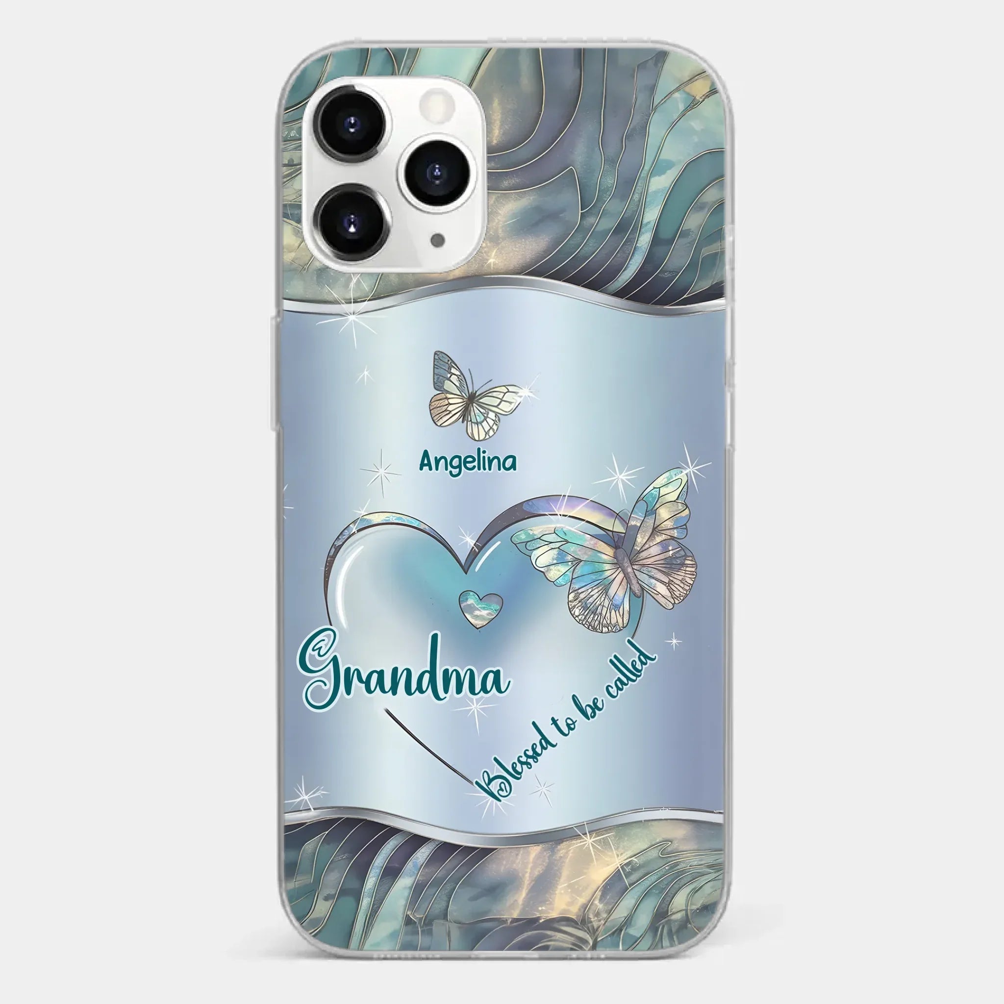 Blessed To Be Called A Grandma - Family Personalized Custom Clear Phone Case - Gift For Mom, Grandma