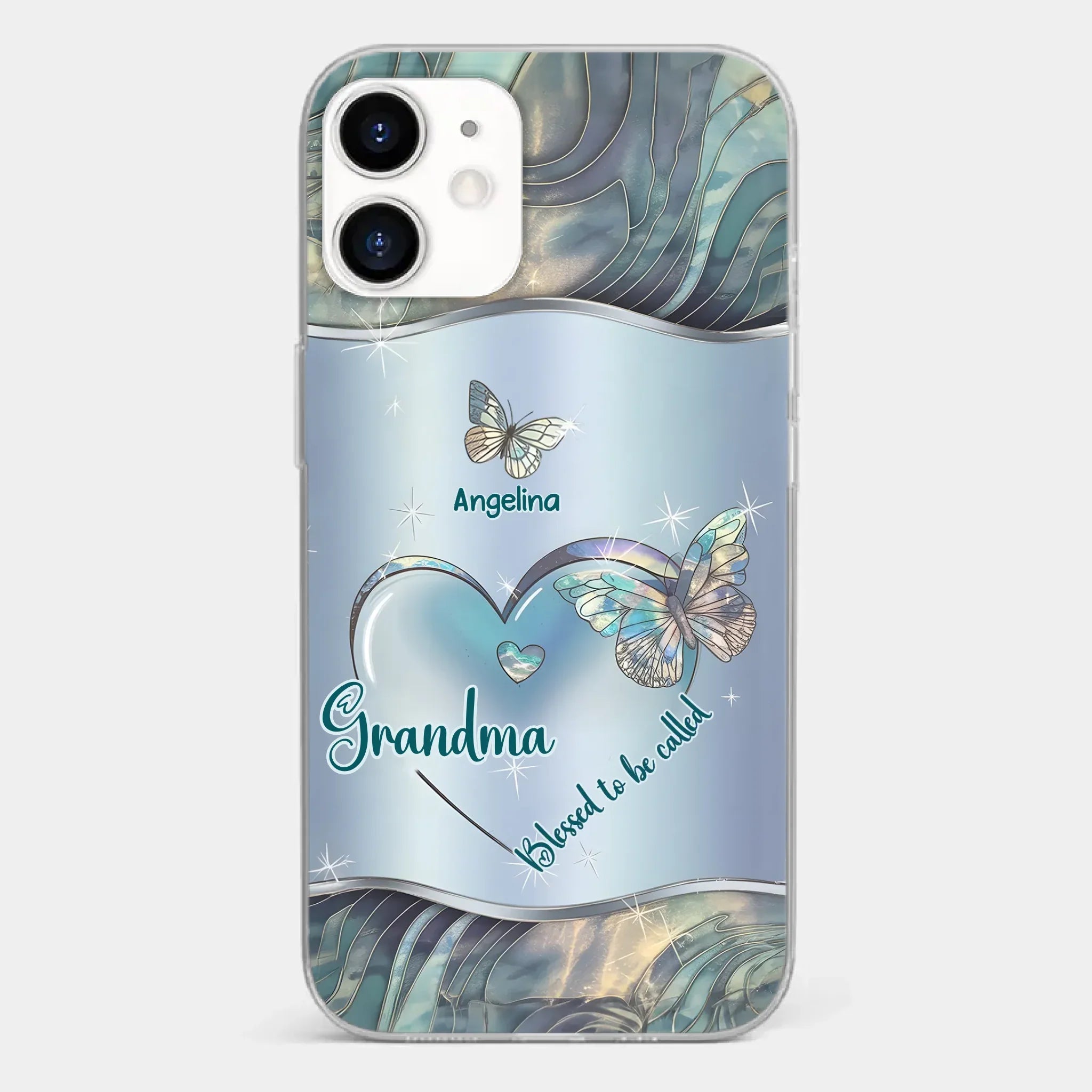 Blessed To Be Called A Grandma - Family Personalized Custom Clear Phone Case - Gift For Mom, Grandma