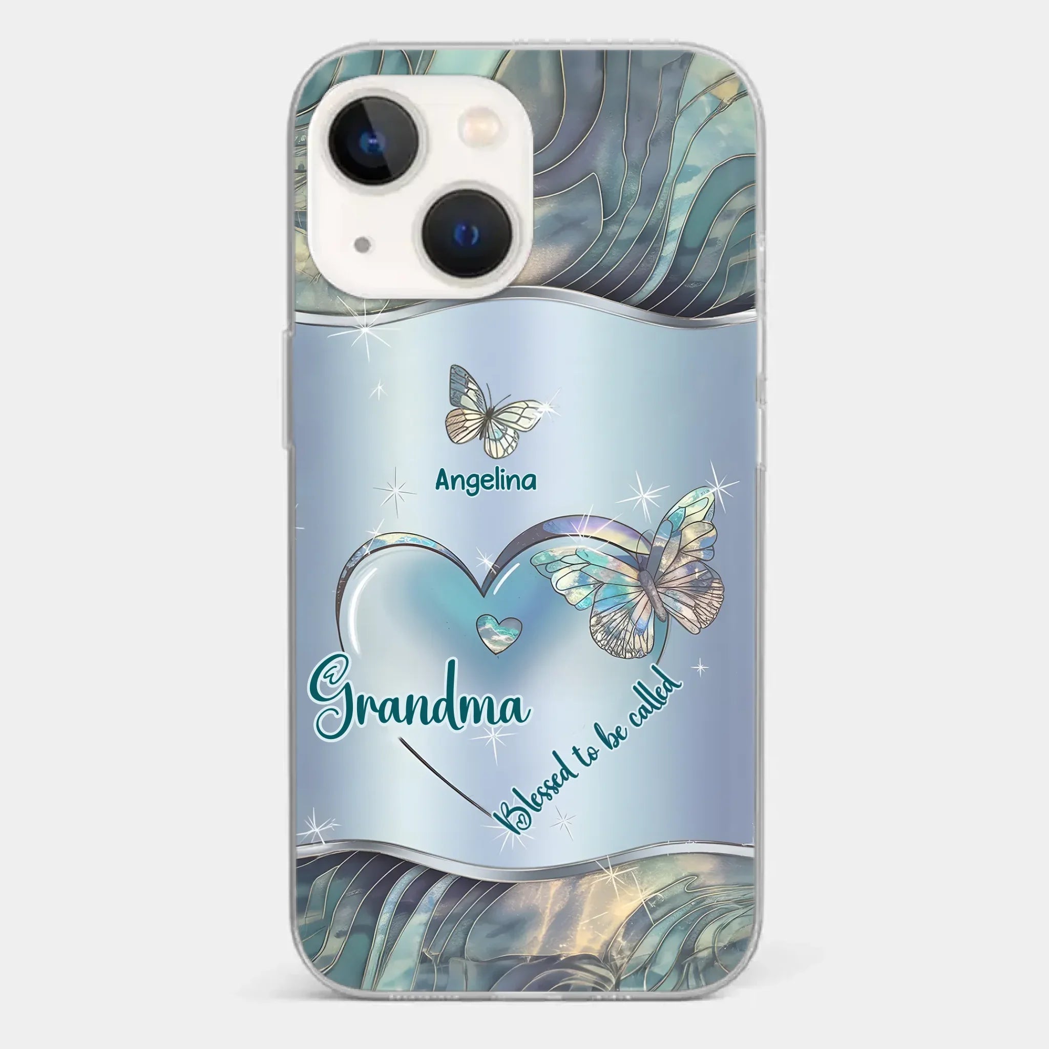 Blessed To Be Called A Grandma - Family Personalized Custom Clear Phone Case - Gift For Mom, Grandma