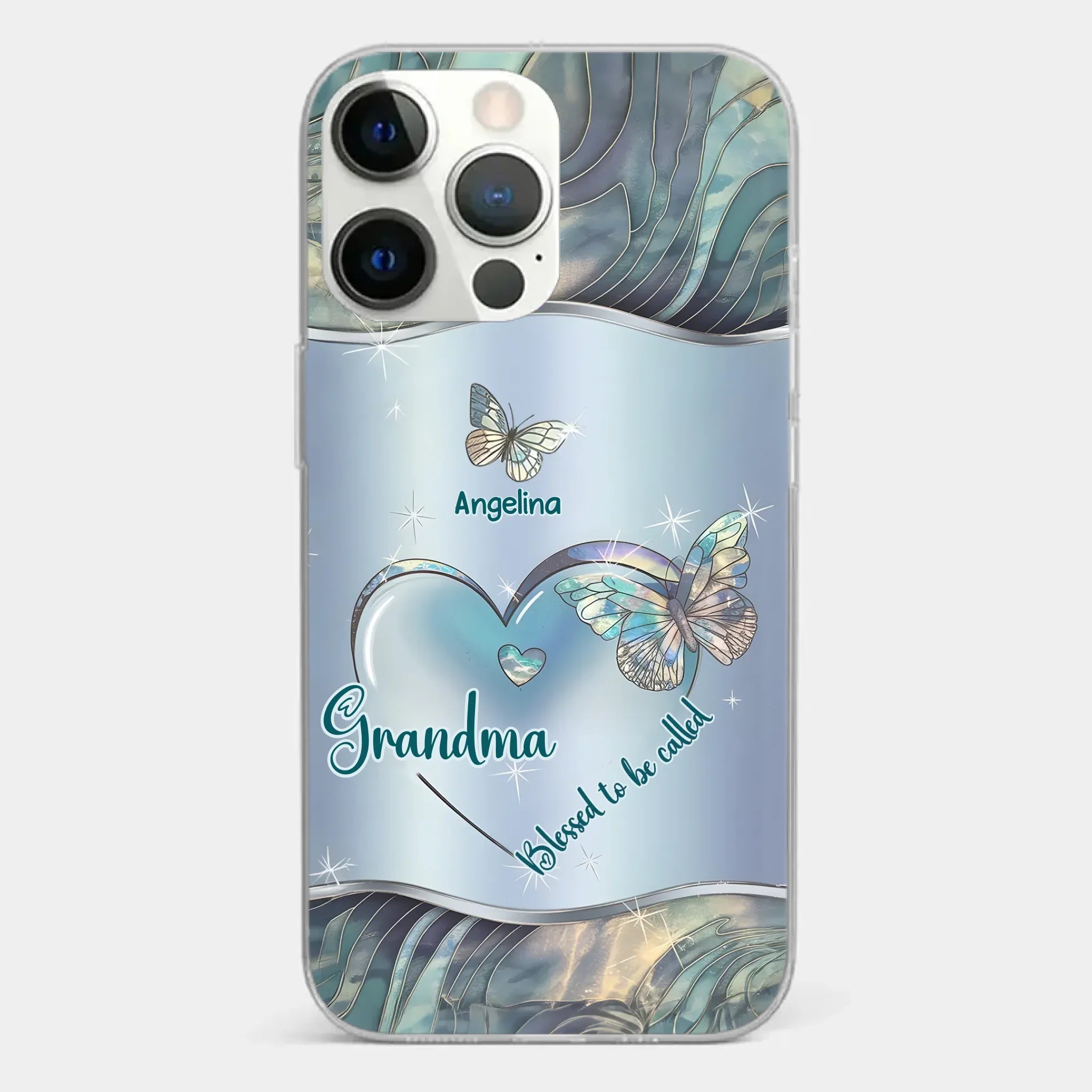 Blessed To Be Called A Grandma - Family Personalized Custom Clear Phone Case - Gift For Mom, Grandma
