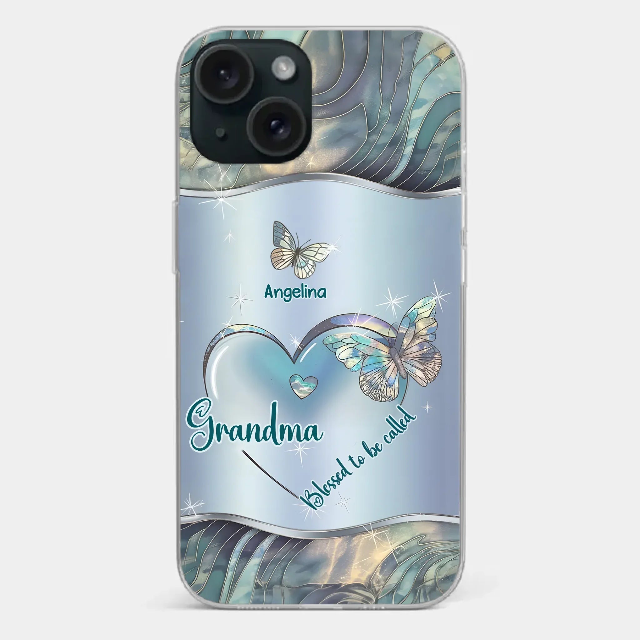 Blessed To Be Called A Grandma - Family Personalized Custom Clear Phone Case - Gift For Mom, Grandma