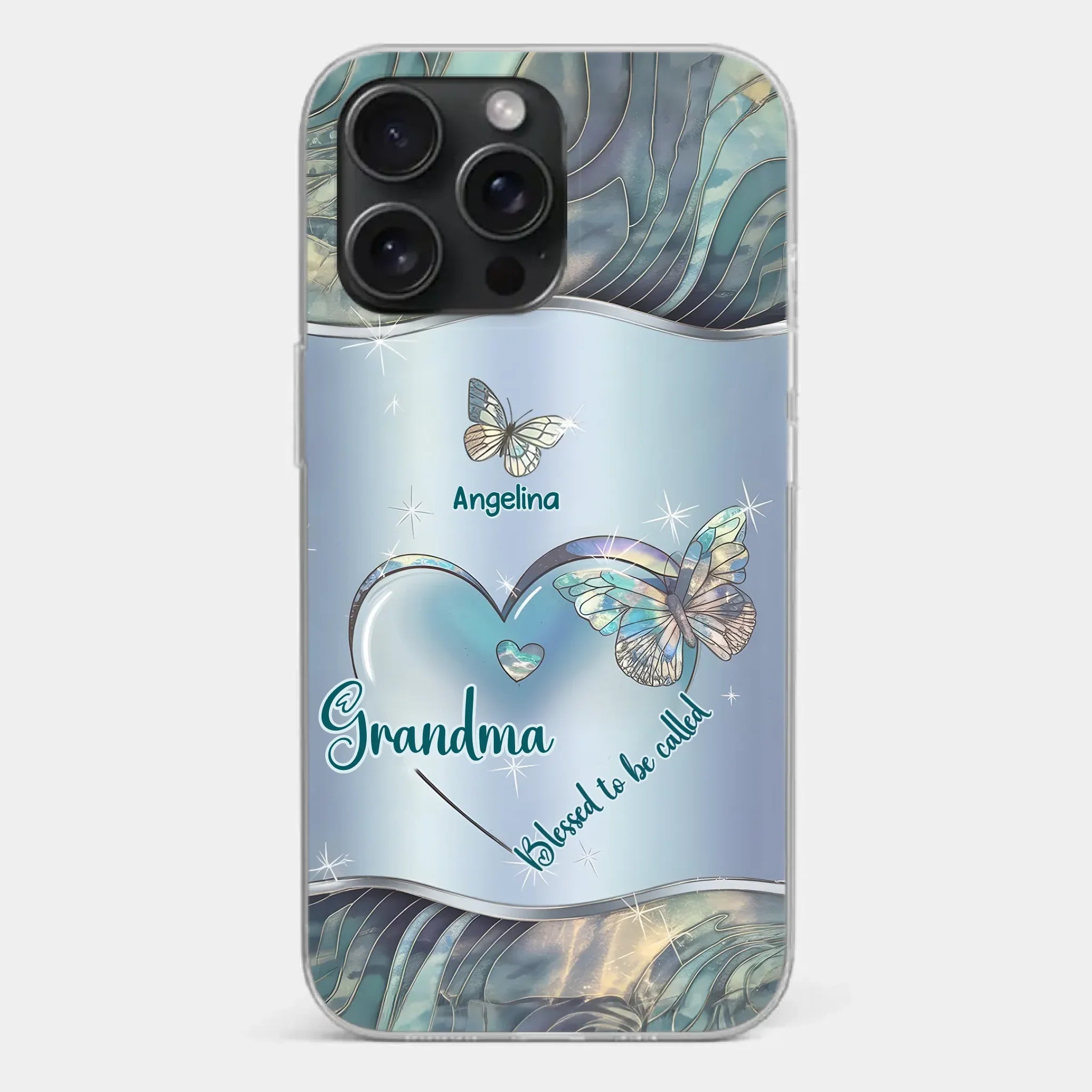 Blessed To Be Called A Grandma - Family Personalized Custom Clear Phone Case - Gift For Mom, Grandma