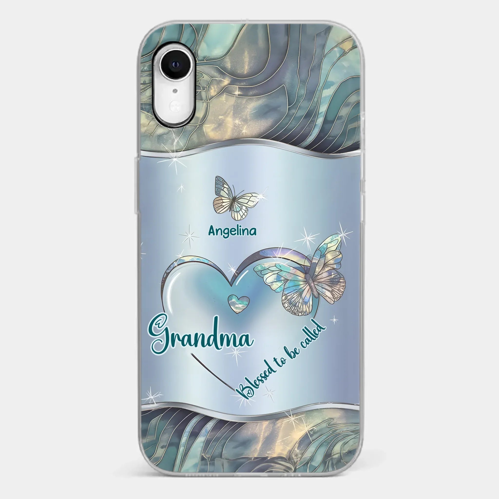 Blessed To Be Called A Grandma - Family Personalized Custom Clear Phone Case - Gift For Mom, Grandma