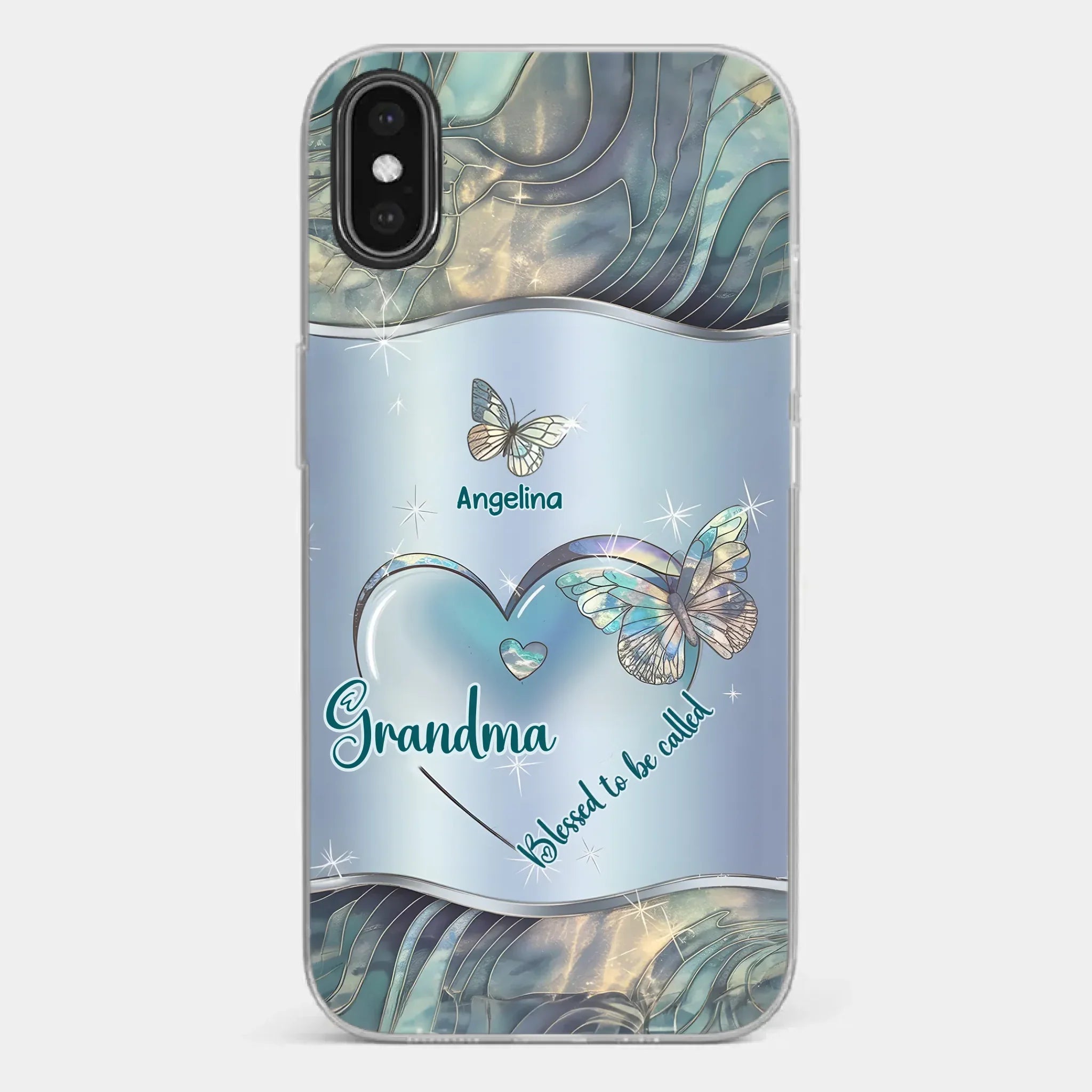 Blessed To Be Called A Grandma - Family Personalized Custom Clear Phone Case - Gift For Mom, Grandma