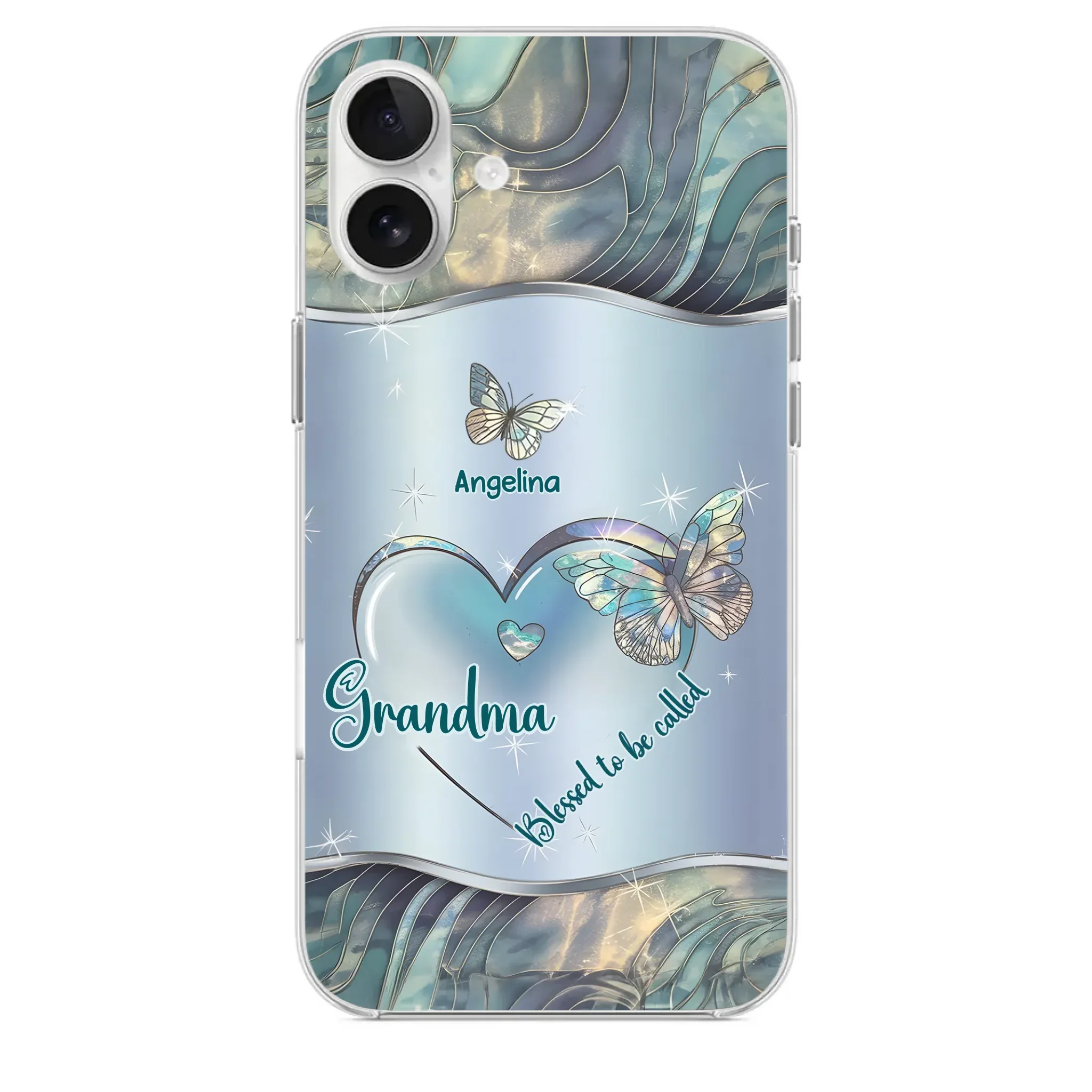 Blessed To Be Called A Grandma - Family Personalized Custom Clear Phone Case - Gift For Mom, Grandma