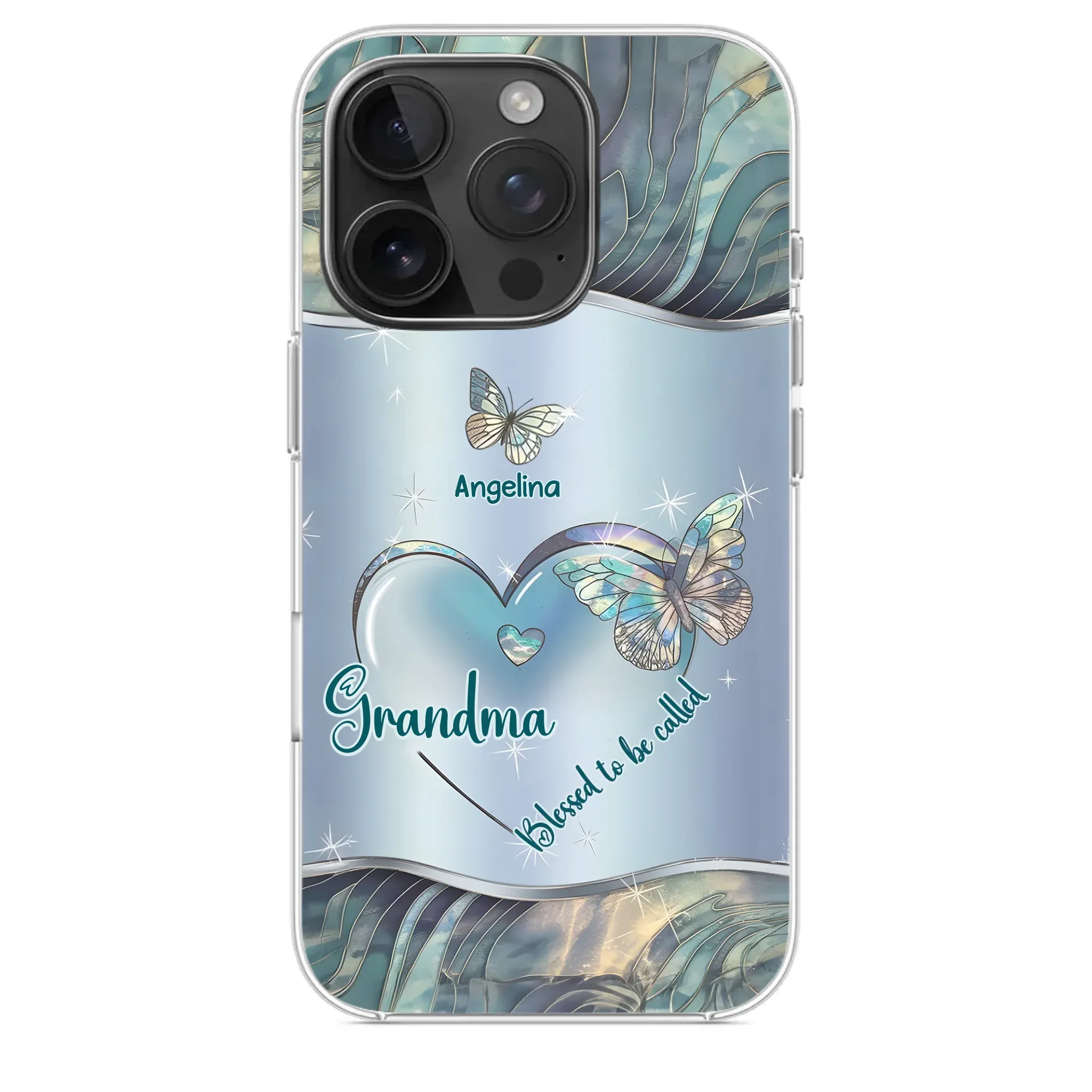 Blessed To Be Called A Grandma - Family Personalized Custom Clear Phone Case - Gift For Mom, Grandma