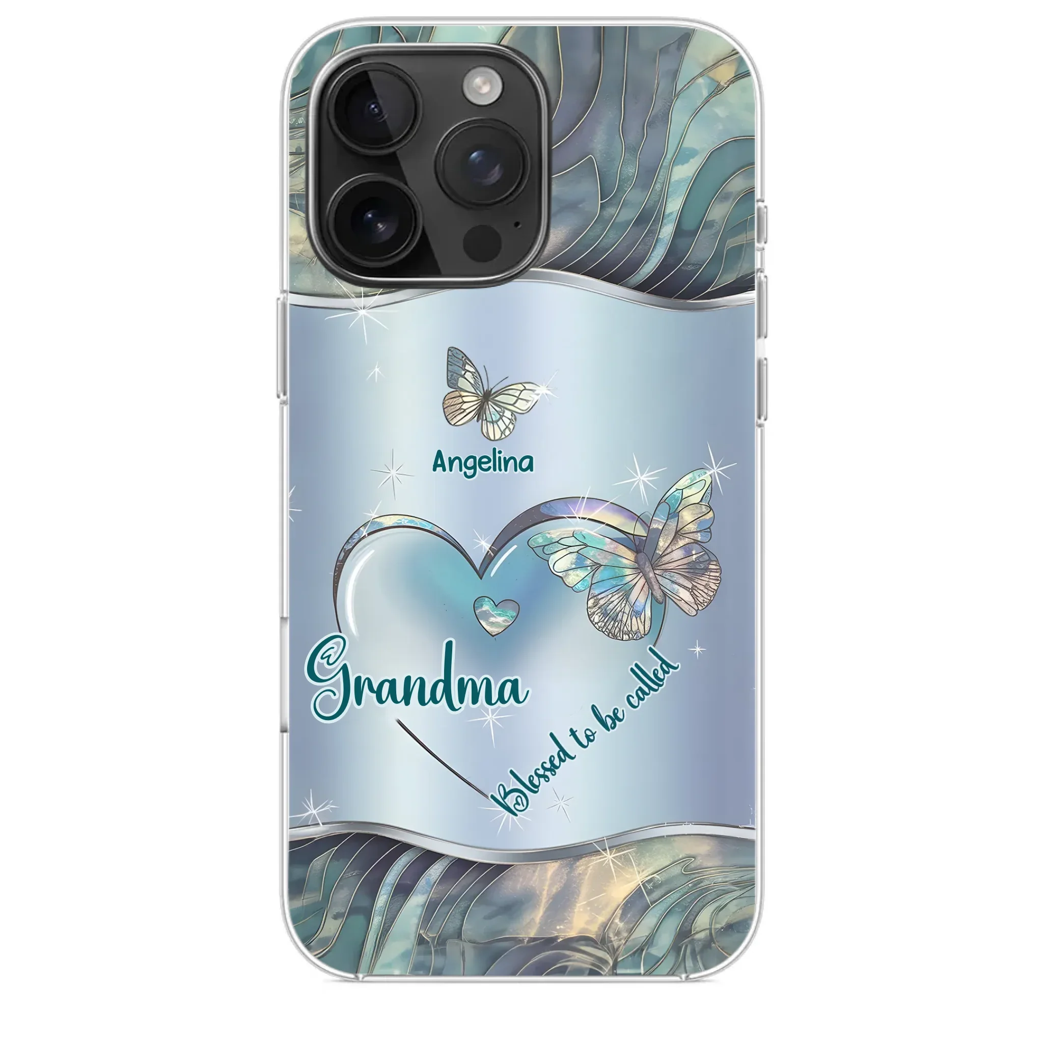 Blessed To Be Called A Grandma - Family Personalized Custom Clear Phone Case - Gift For Mom, Grandma