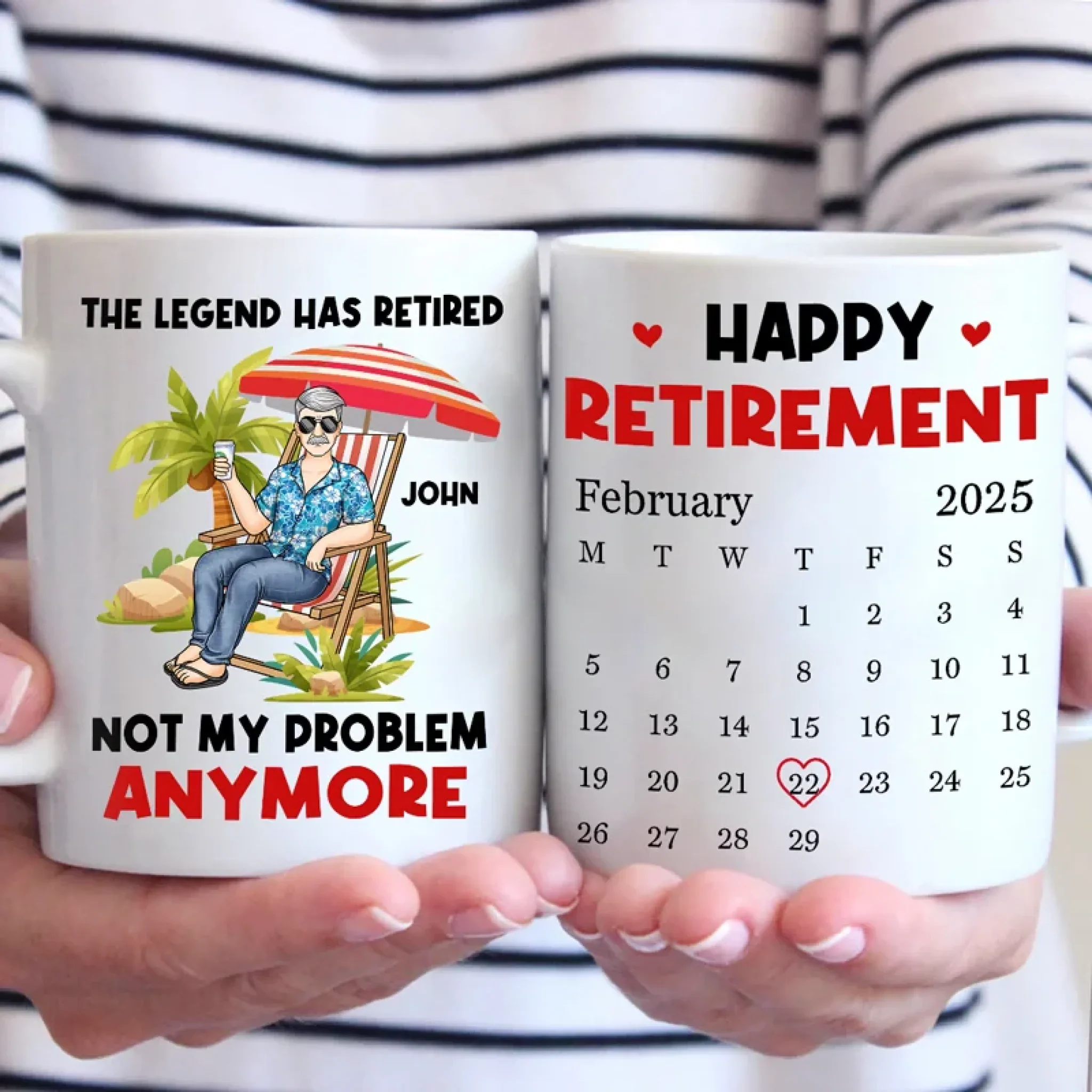 Work Ends, Life Begins - Coworker Personalized Custom Mug - Appreciation, Retirement Gift For Coworkers, Work Friends, Colleagues