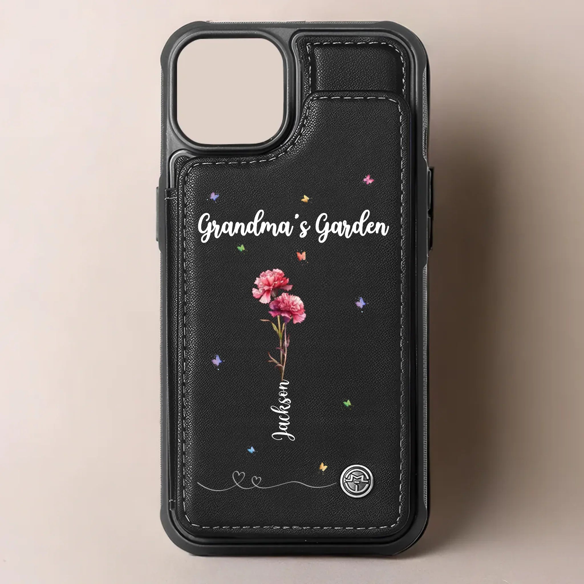 Grandmothers Plant Seeds Of Love That Bloom For Generations - Family Personalized Custom Leather Flip Wallet Phone Case - Mother's Day Gift For Mom, Grandma