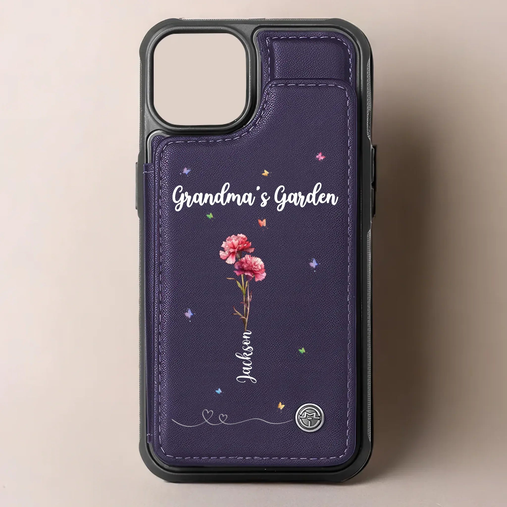 Grandmothers Plant Seeds Of Love That Bloom For Generations - Family Personalized Custom Leather Flip Wallet Phone Case - Mother's Day Gift For Mom, Grandma