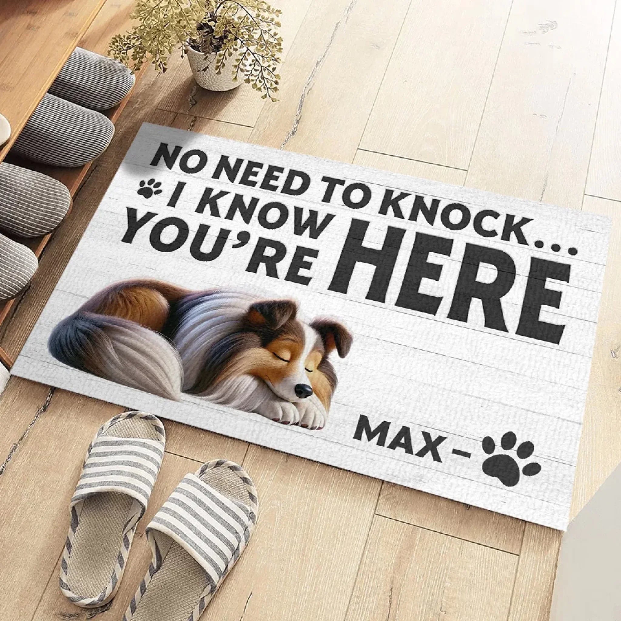 Home Is Where The Paws Are - Dog Personalized Custom Home Decor Decorative Mat - House Warming Gift For Pet Owners, Pet Lovers