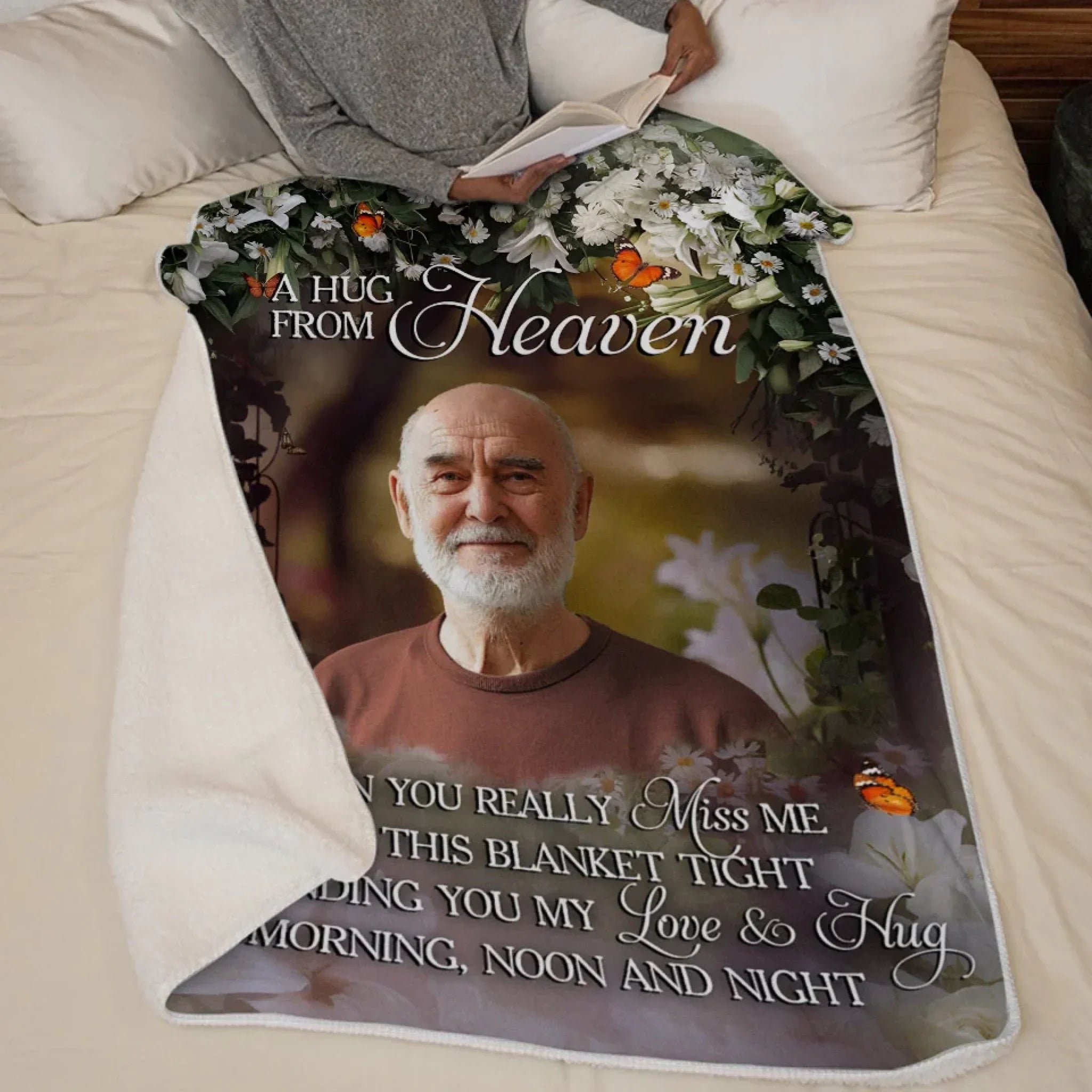 Custom Photo Remember The Best Times - Memorial Personalized Custom Blanket - Sympathy Gift For Family Members