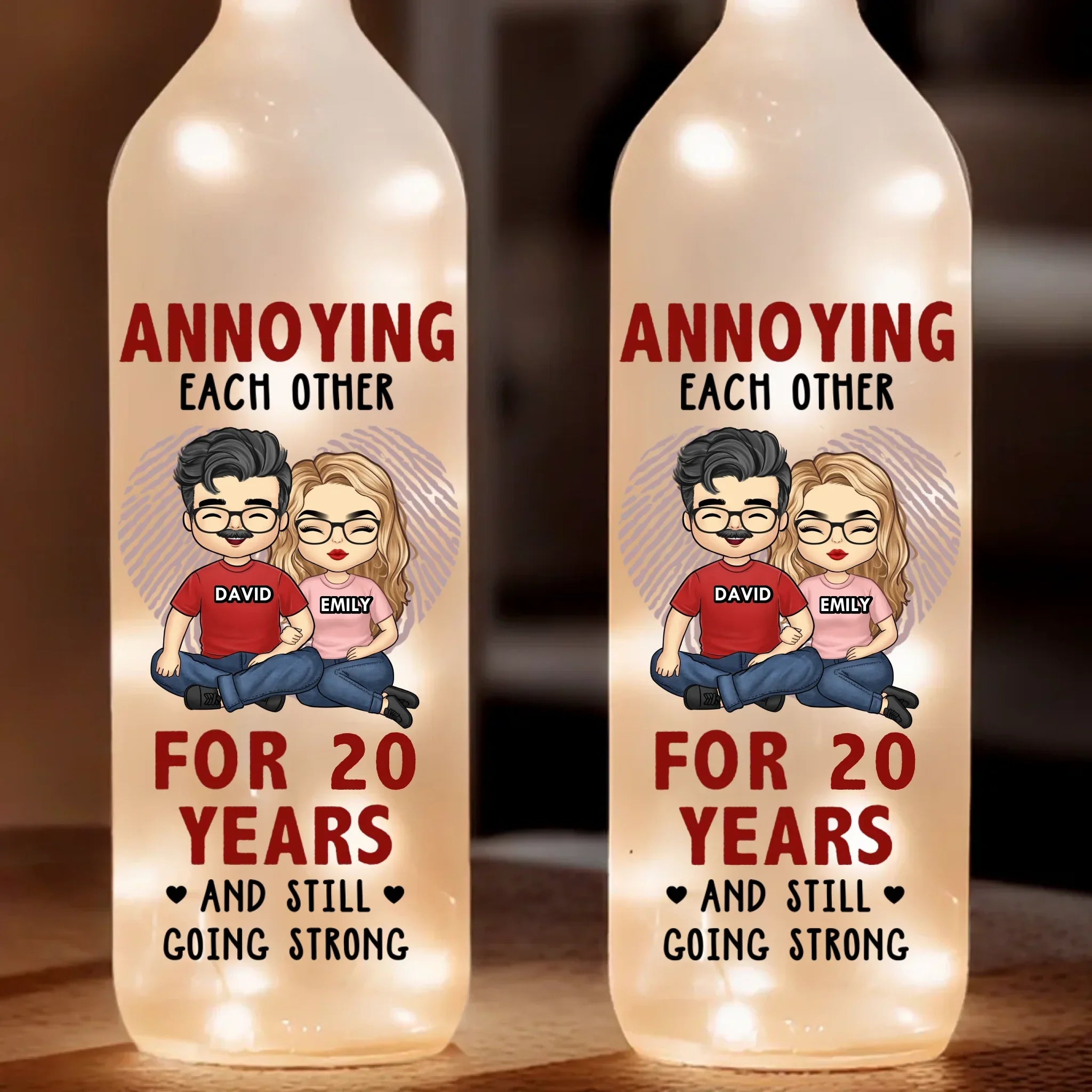 Grow Old With Me, The Best Is Yet To Be - Couple Personalized Custom Bottle Lamp - Gift For Husband Wife, Anniversary