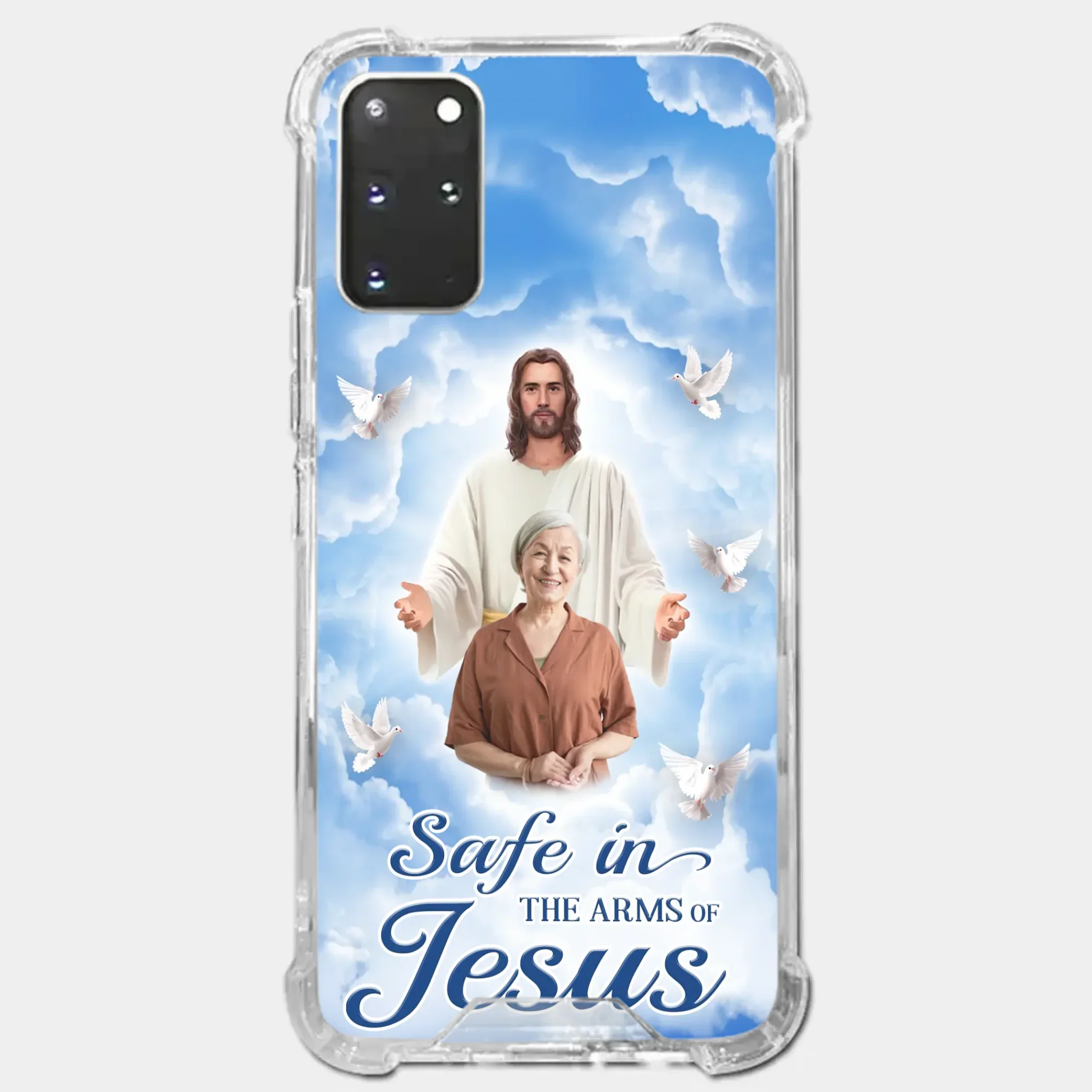 Custom Photo Beautiful As A Bright Shining Star - Memorial Personalized Custom Clear Phone Case - Sympathy Gift For Family Members