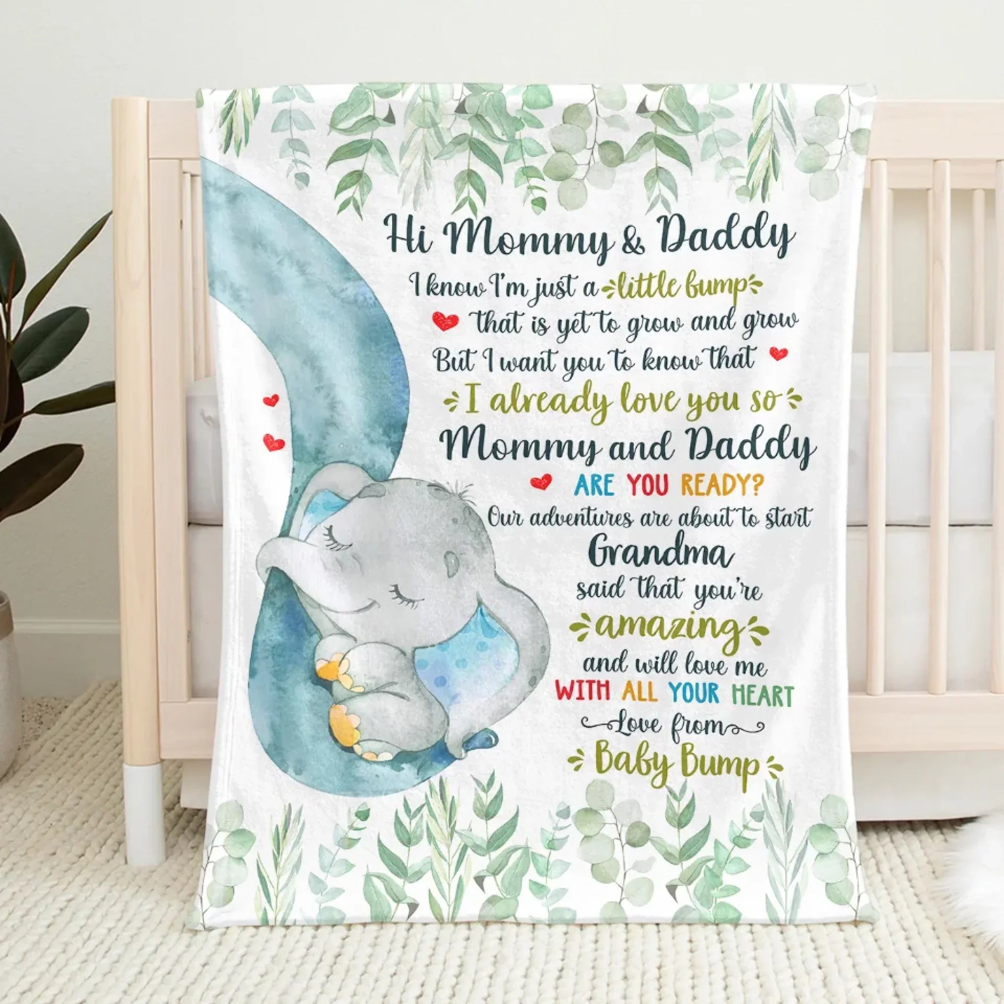 Custom Blanket - Personalized Baby Shower, Gender Reveal Gifts For New Moms, New Dads, New Parents - New Life, New Love, New Journey