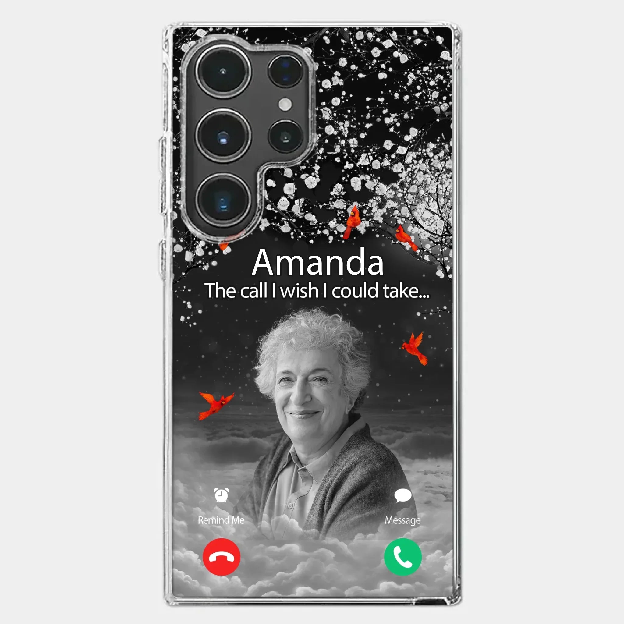 Custom Photo The Call I Wish I Could Take - Memorial Personalized Custom Clear Phone Case - Sympathy Gift For Family Members