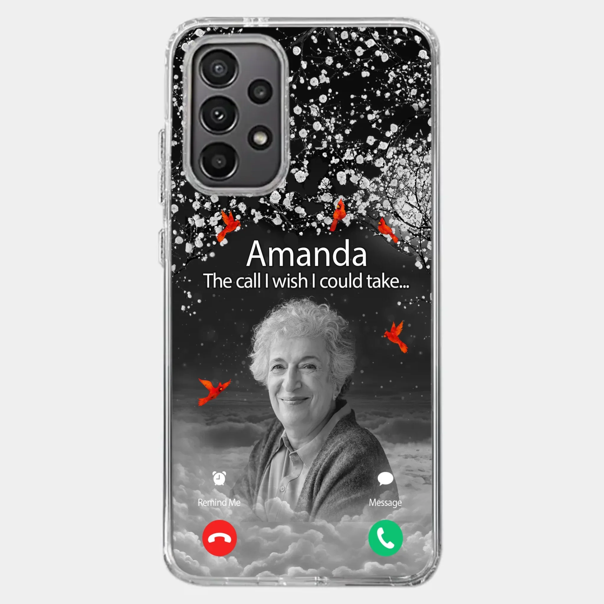 Custom Photo The Call I Wish I Could Take - Memorial Personalized Custom Clear Phone Case - Sympathy Gift For Family Members