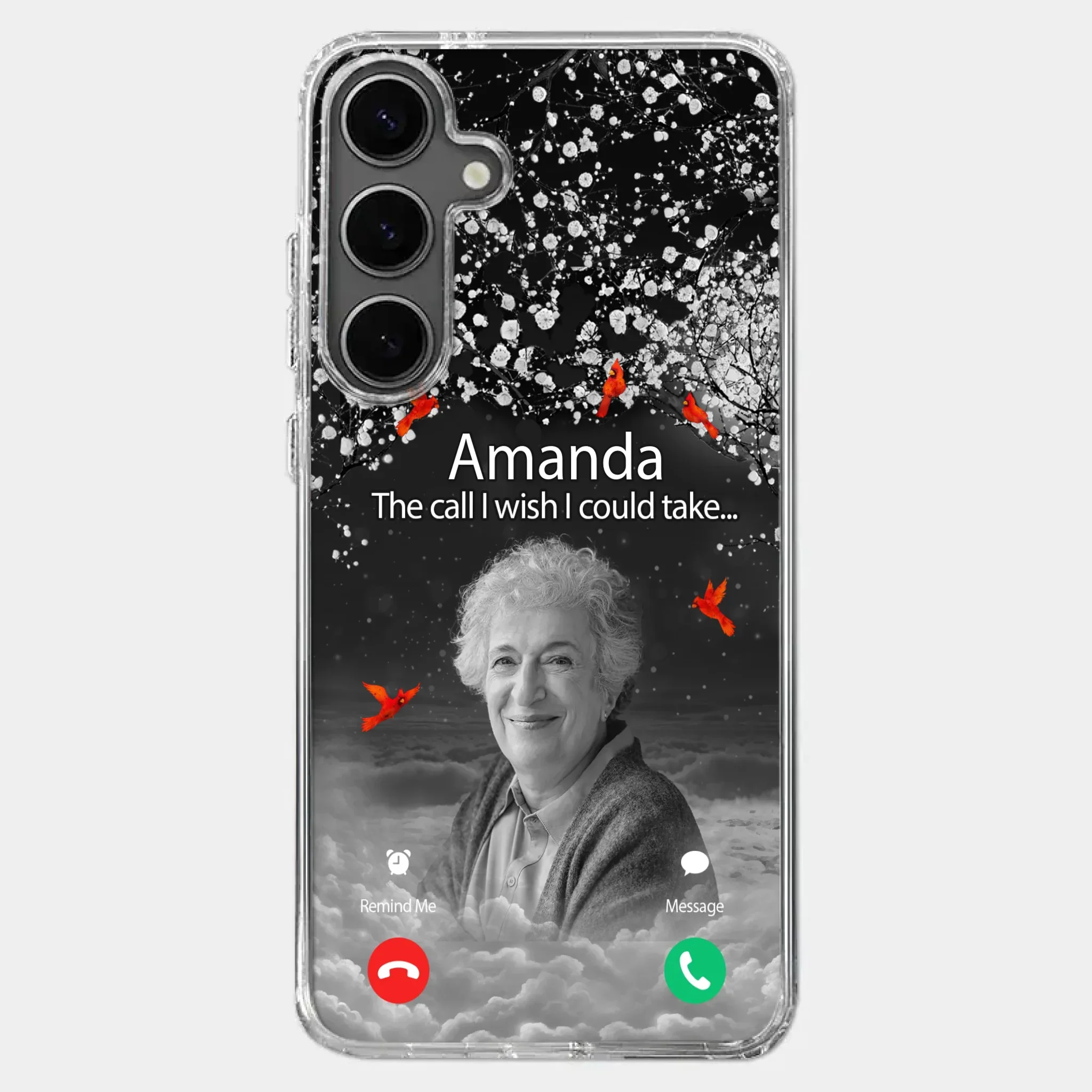 Custom Photo The Call I Wish I Could Take - Memorial Personalized Custom Clear Phone Case - Sympathy Gift For Family Members
